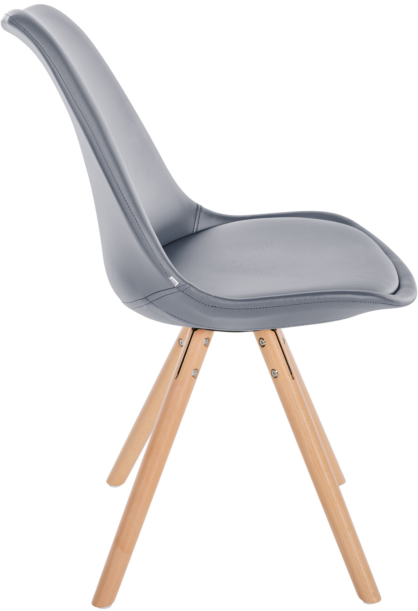 Chaise de salle à manger Sofia en Similicuir avec Pieds en bois