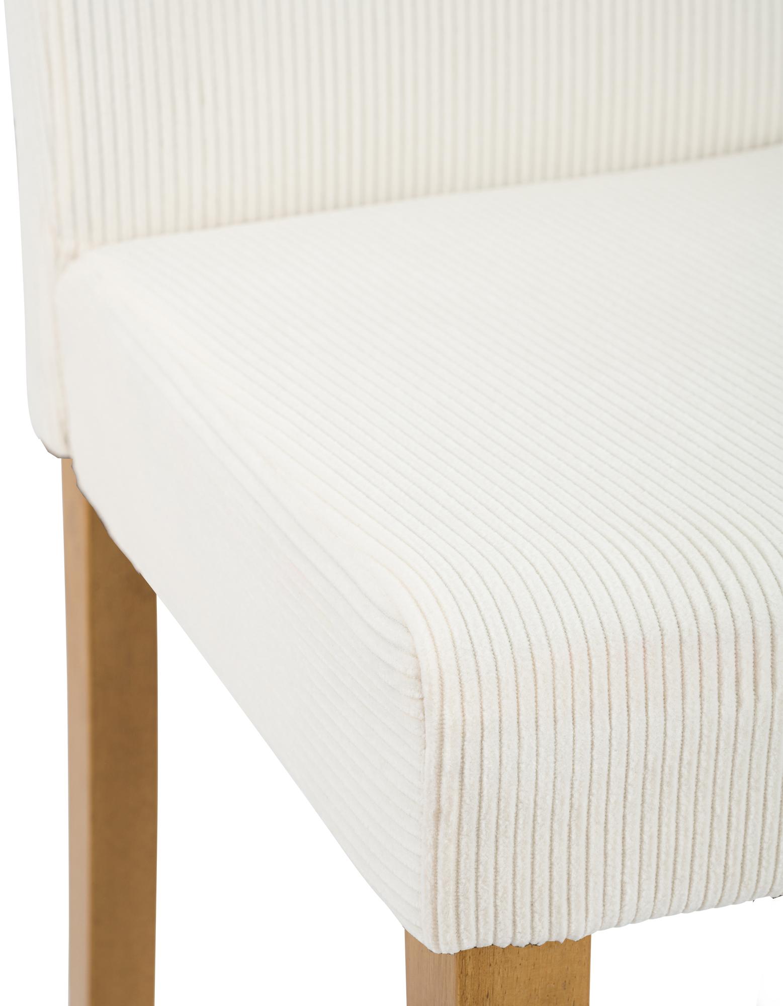 Lot de 2 chaises de salle a manger Ina en velours cotele