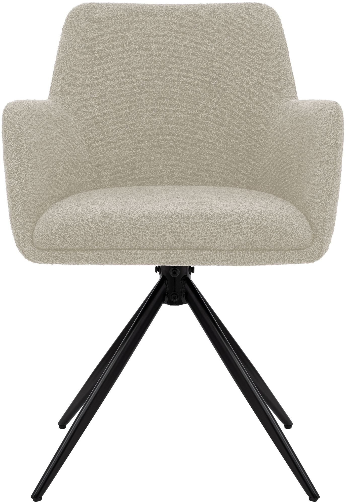 Chaise de salle à manger Olema en tissu bouclette