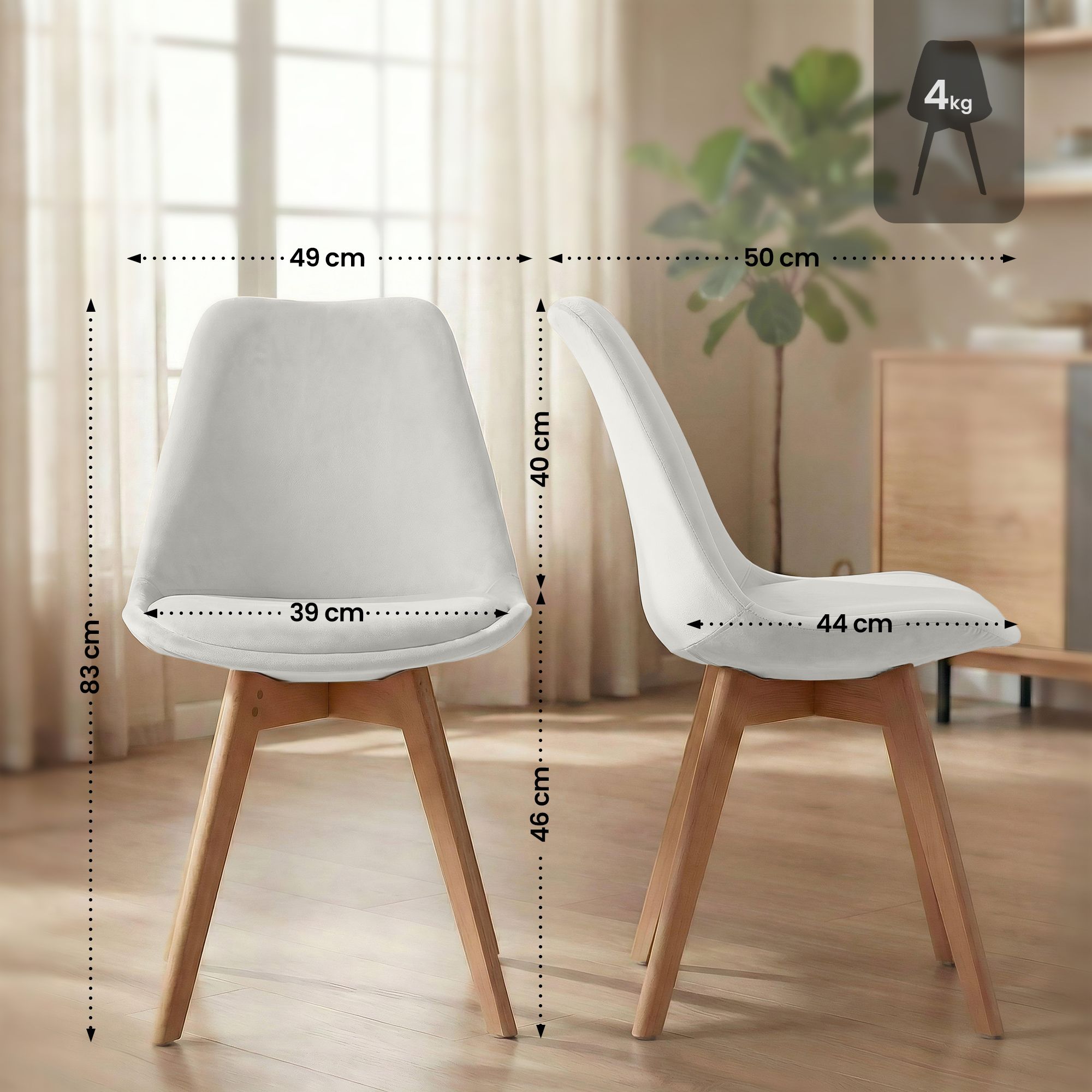 Chaise de salle à manger Linares : design élégant et confortable pour vos repas en famille ou entre amis