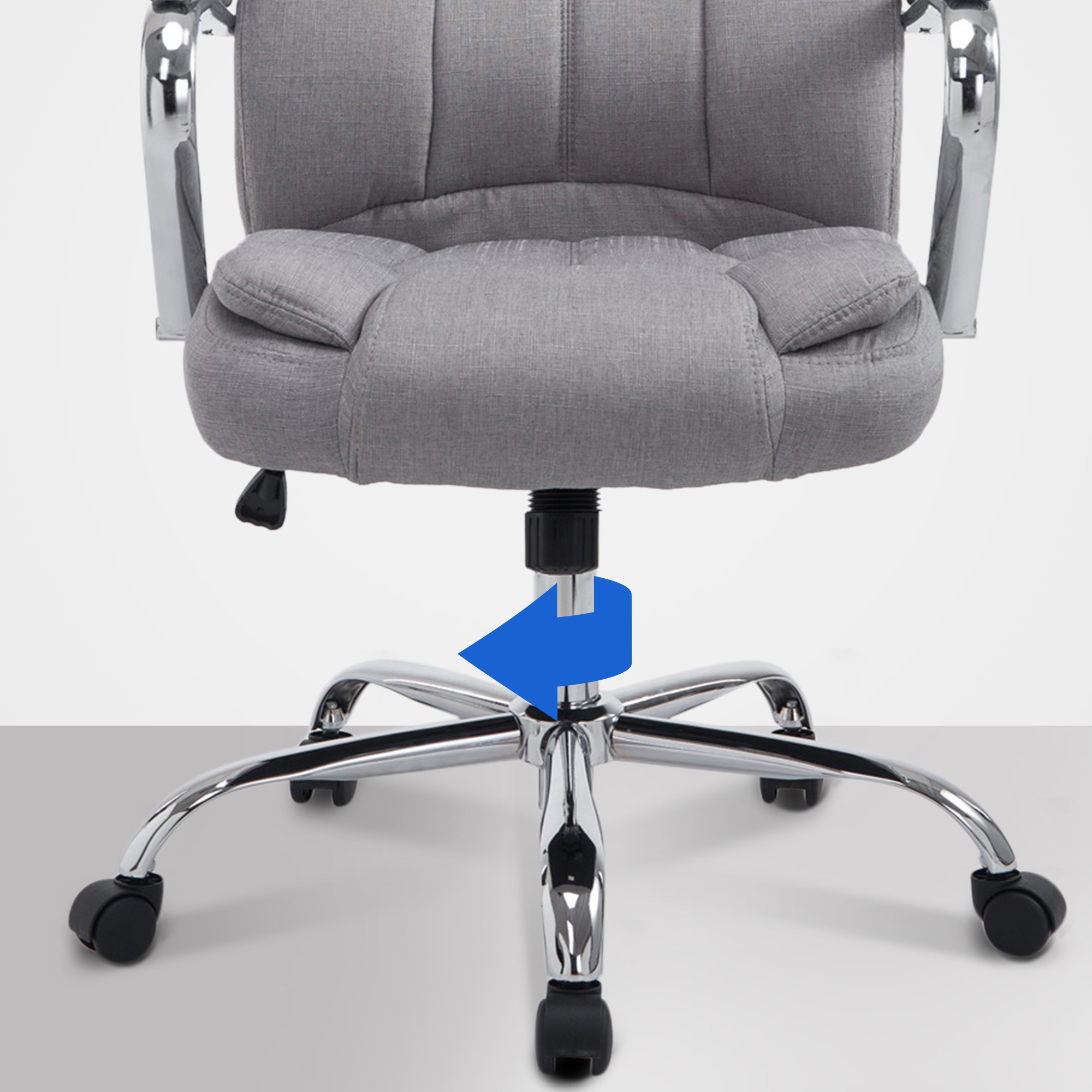 Fauteuil de bureau XXL Xanthos en Tissu capacité de charge de 210 kg