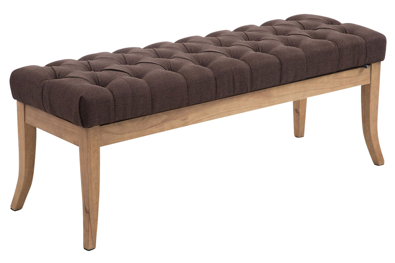 Banc Ramses tissu pieds antique clair