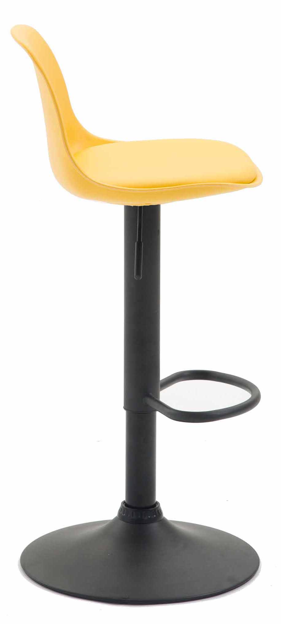 Lot de 2 tabourets de bar Kiel similicuir et coque en plastique