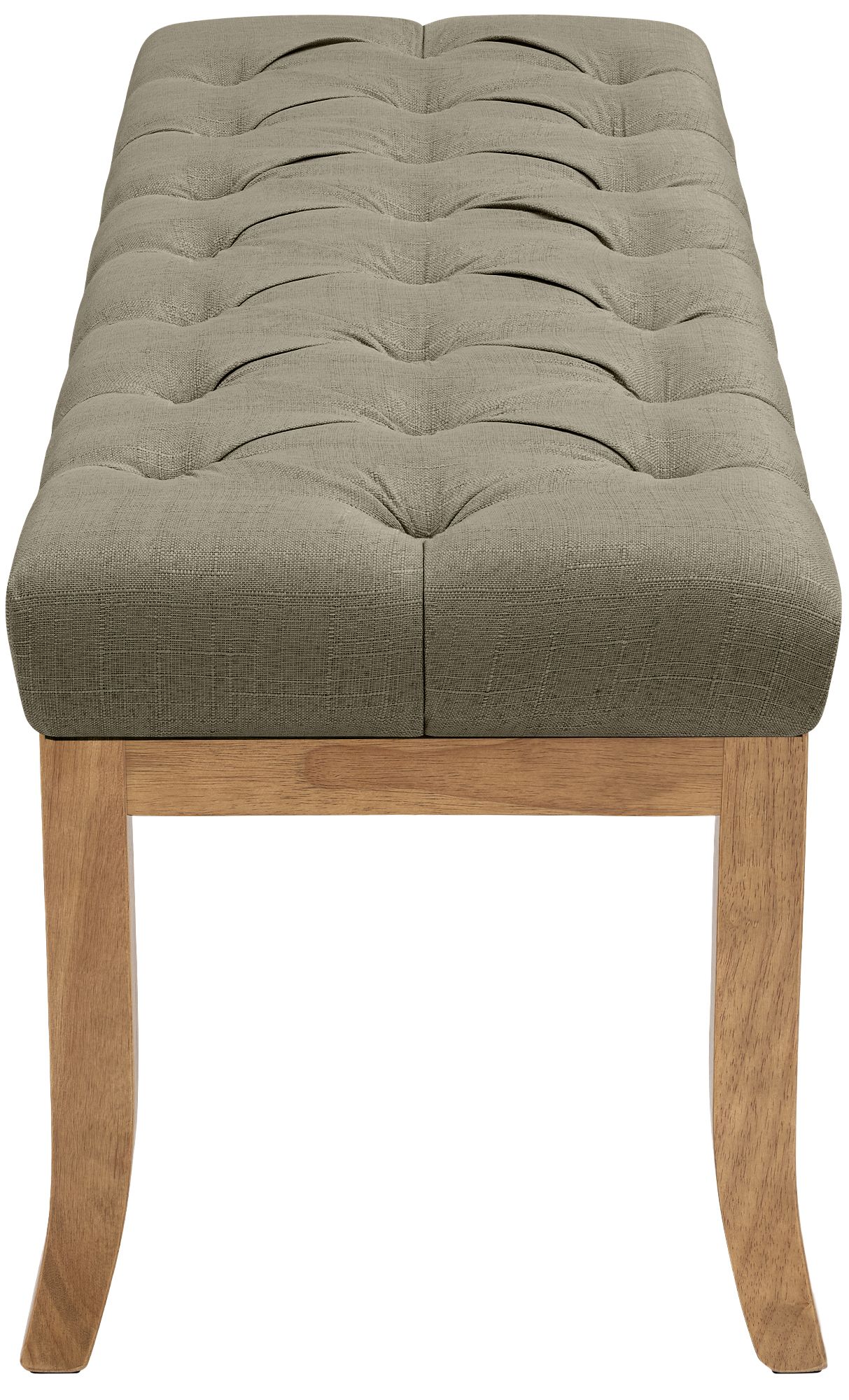 Banc Ramses tissu pieds antique clair