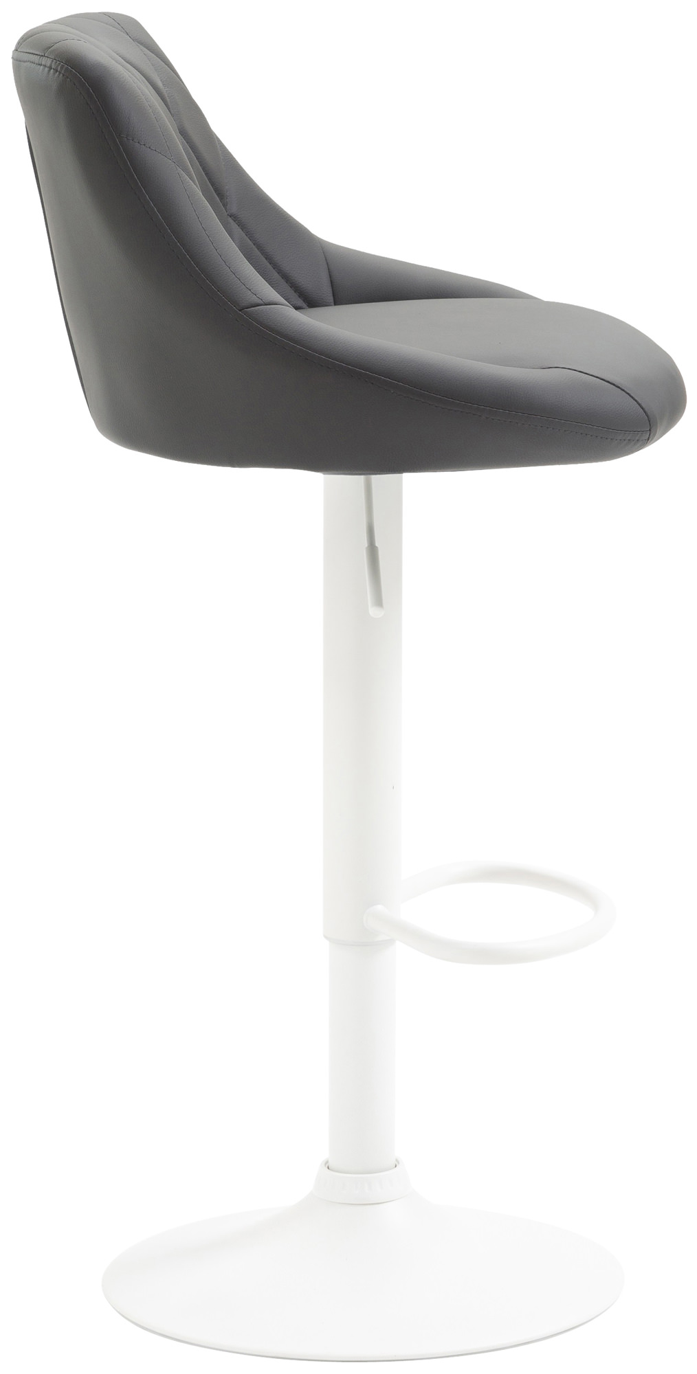 Tabouret de bar Lazio en similicuir avec pied en métal
