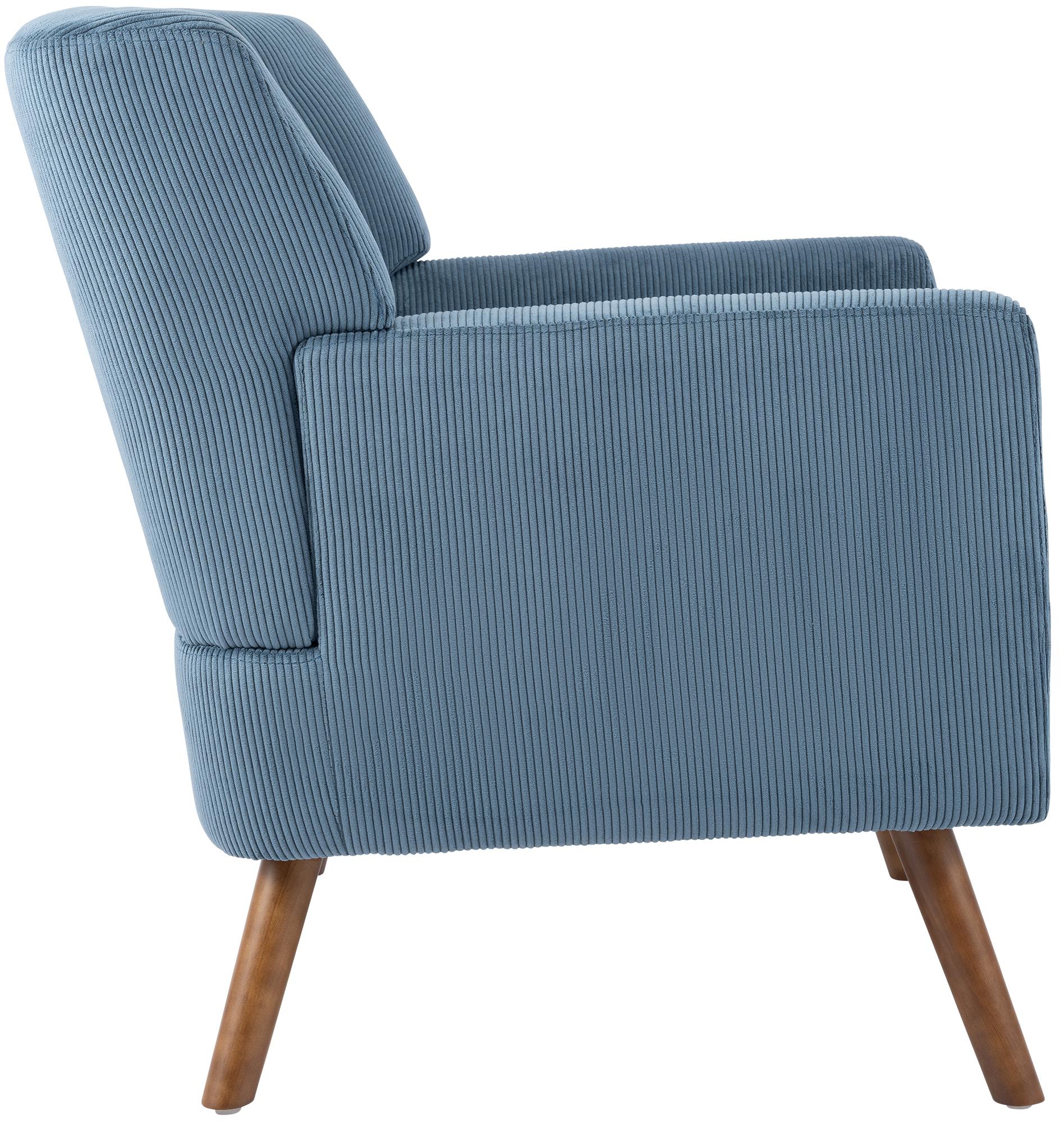 Fauteuil Kioni en velours cotele