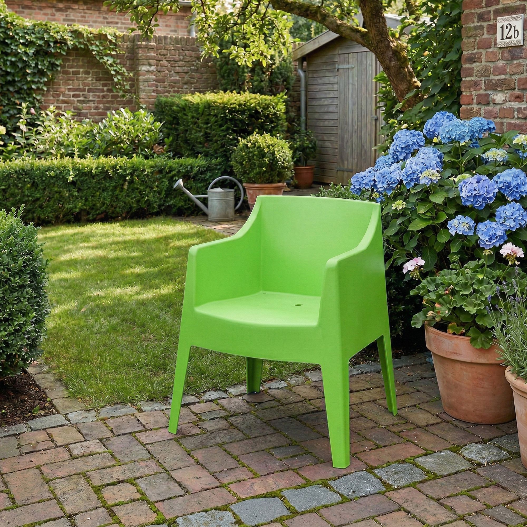 Ensemble de 4 chaises de jardin Bartal
