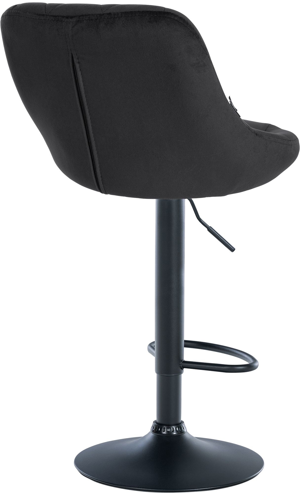 Tabouret de bar Lazio en velours avec pied en métal
