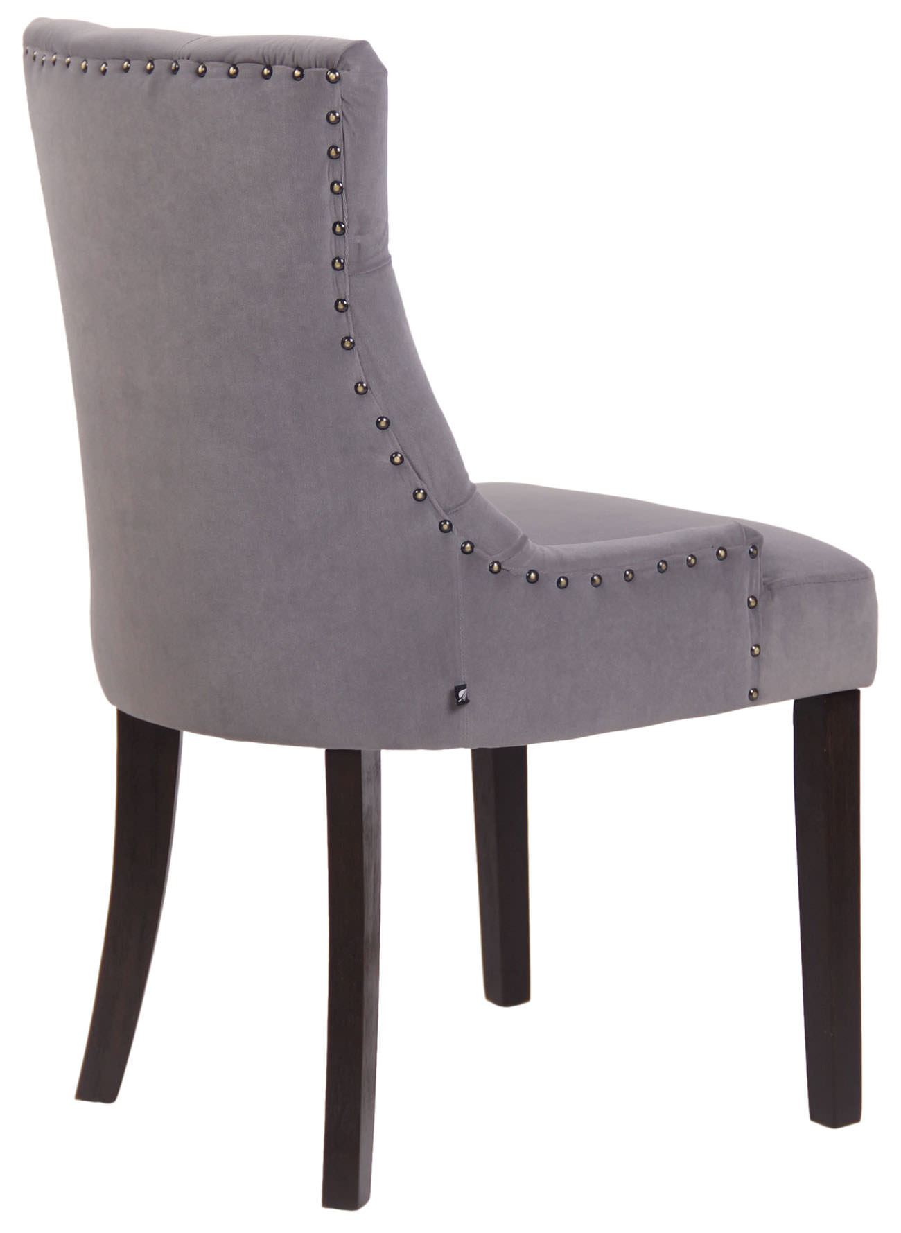 Chaise de salle à manger Aberdeen en Velours avec Piètement en bois d'hévéa