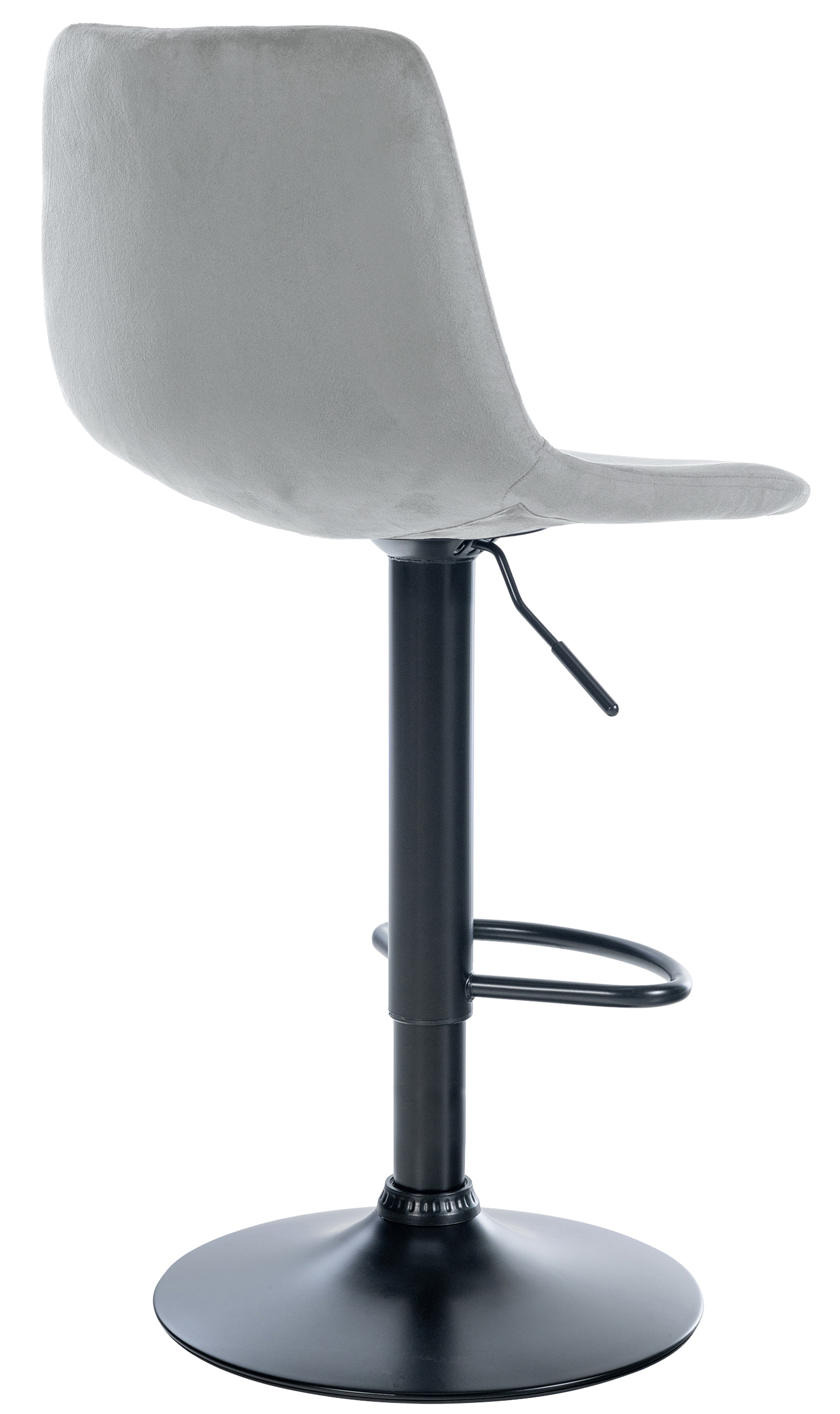 Tabouret de bar Divo en Velours Pied trompette en Métal