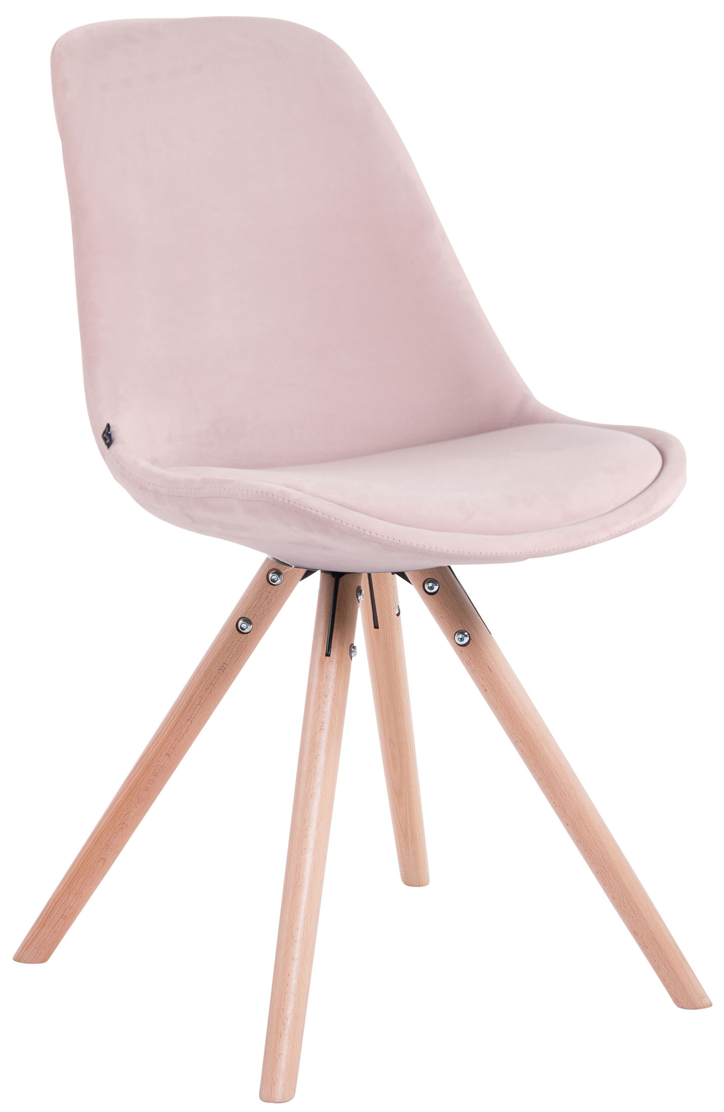 Chaise de salle à manger Toulouse en velours avec pieds ronds