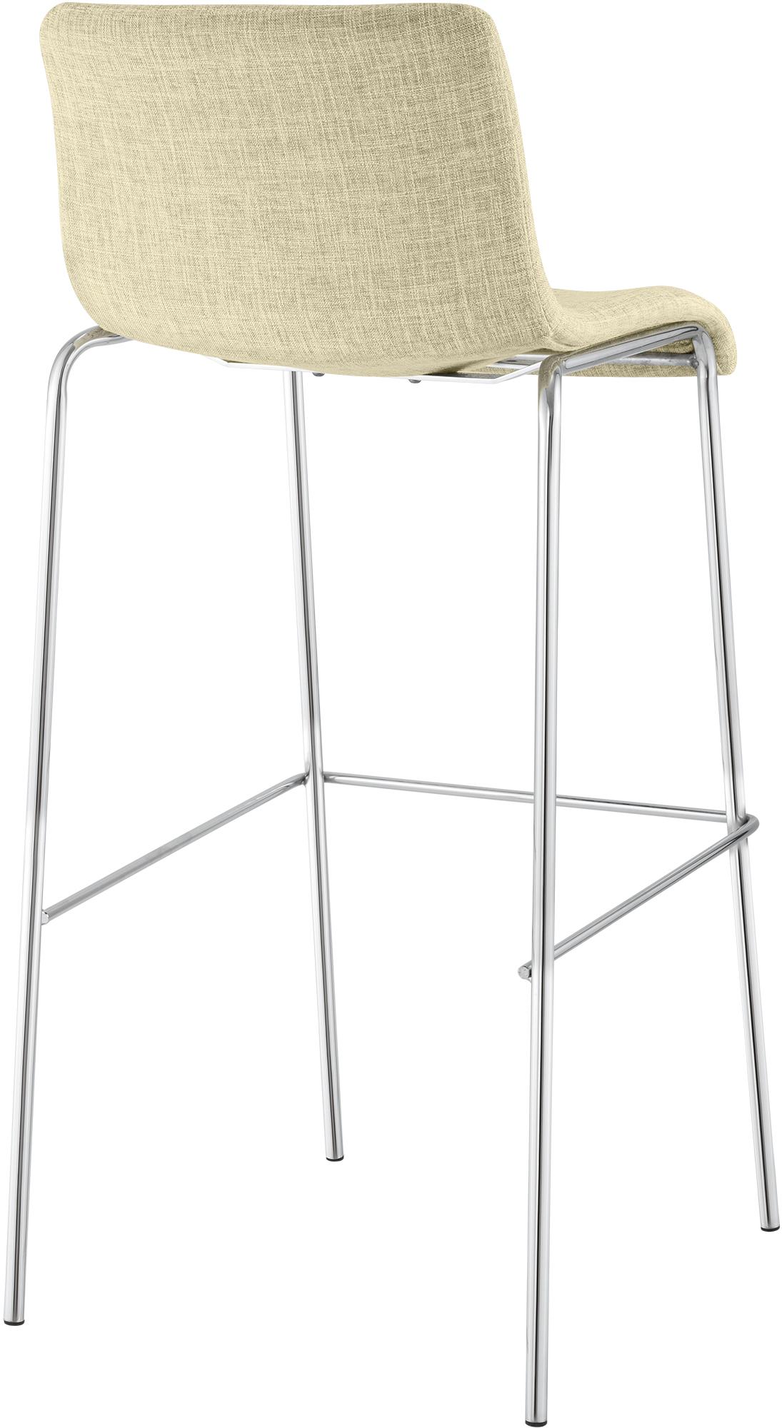 Lot de 2 tabourets de bar Hover en tissu, pieds metalliques
