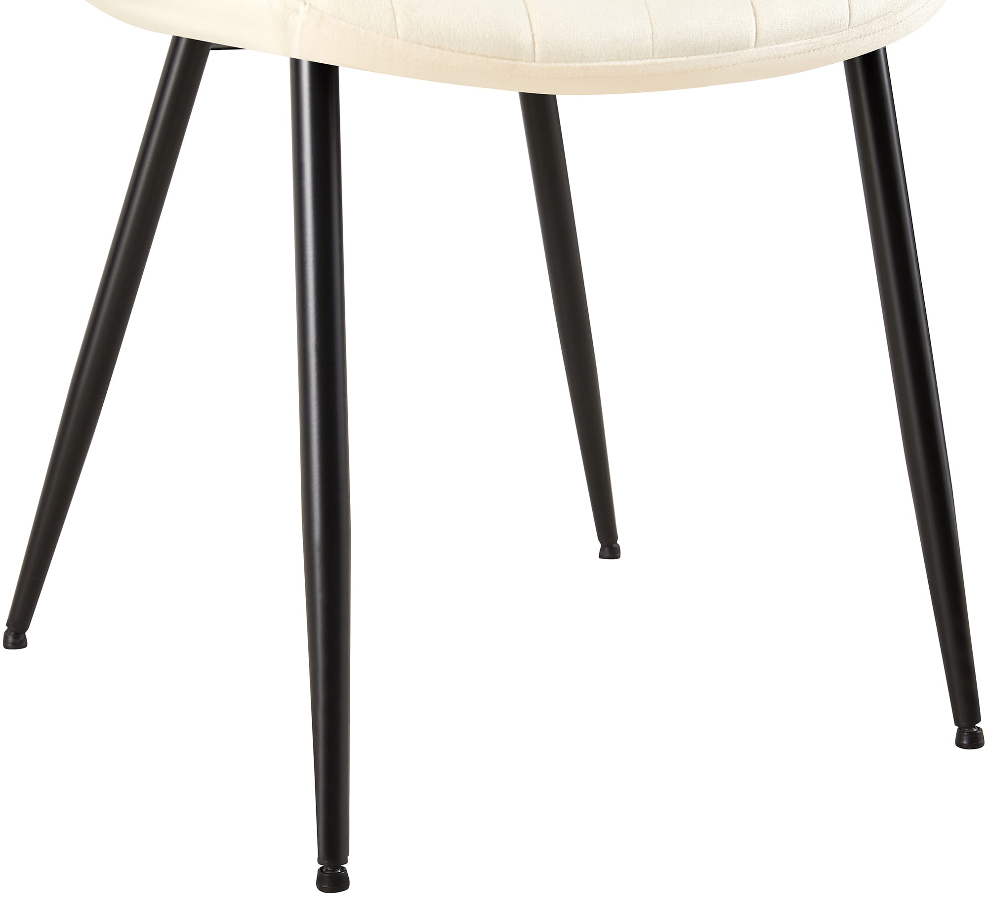 Chaise de salle à manger Rahden en Velours avec Piètement en métal noir