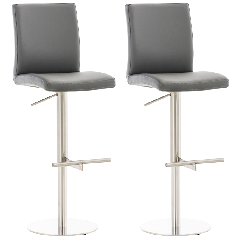 Lot de 2 tabourets de bar Cadiz en similicuir