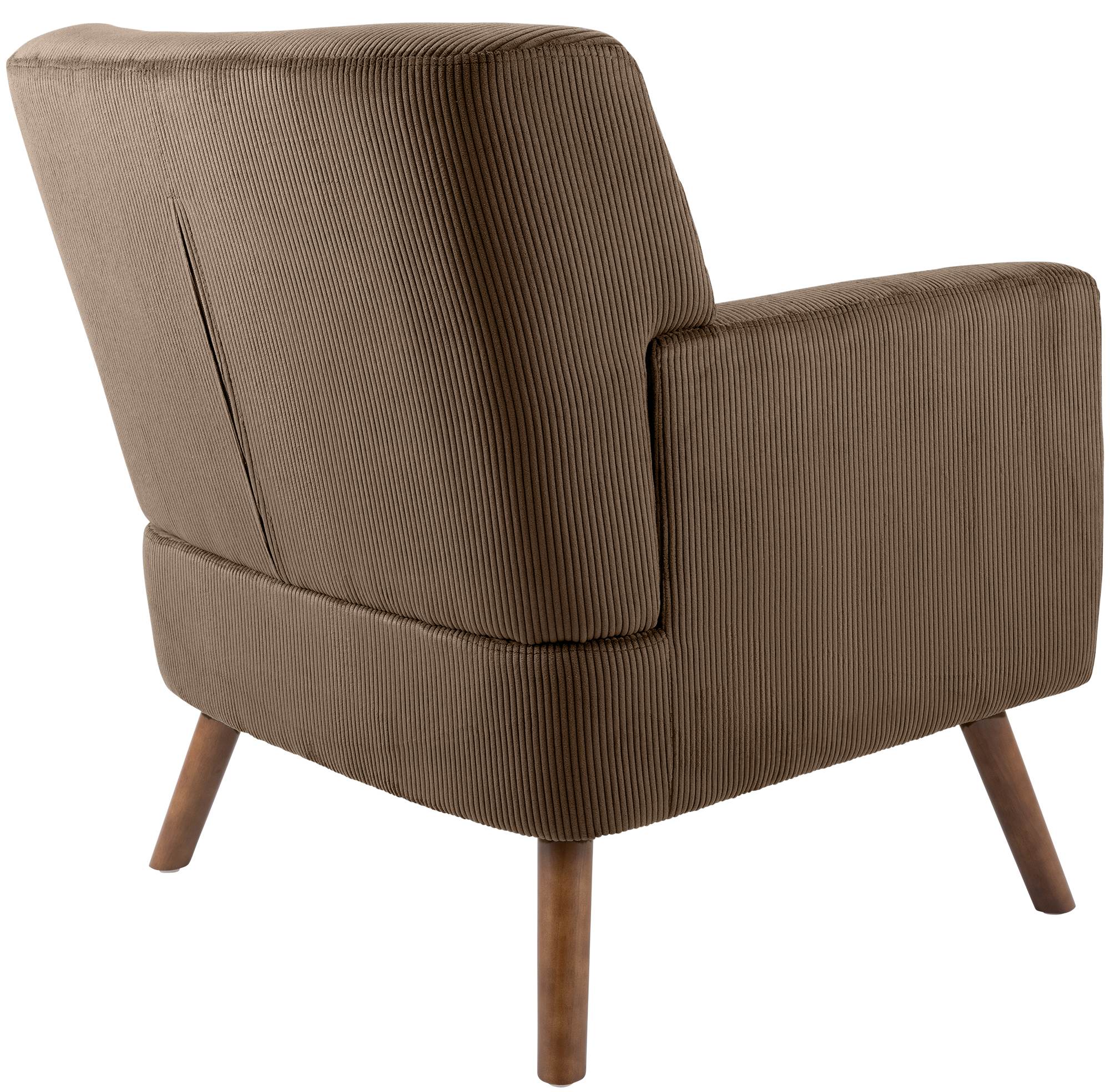 Fauteuil Kioni en velours cotele