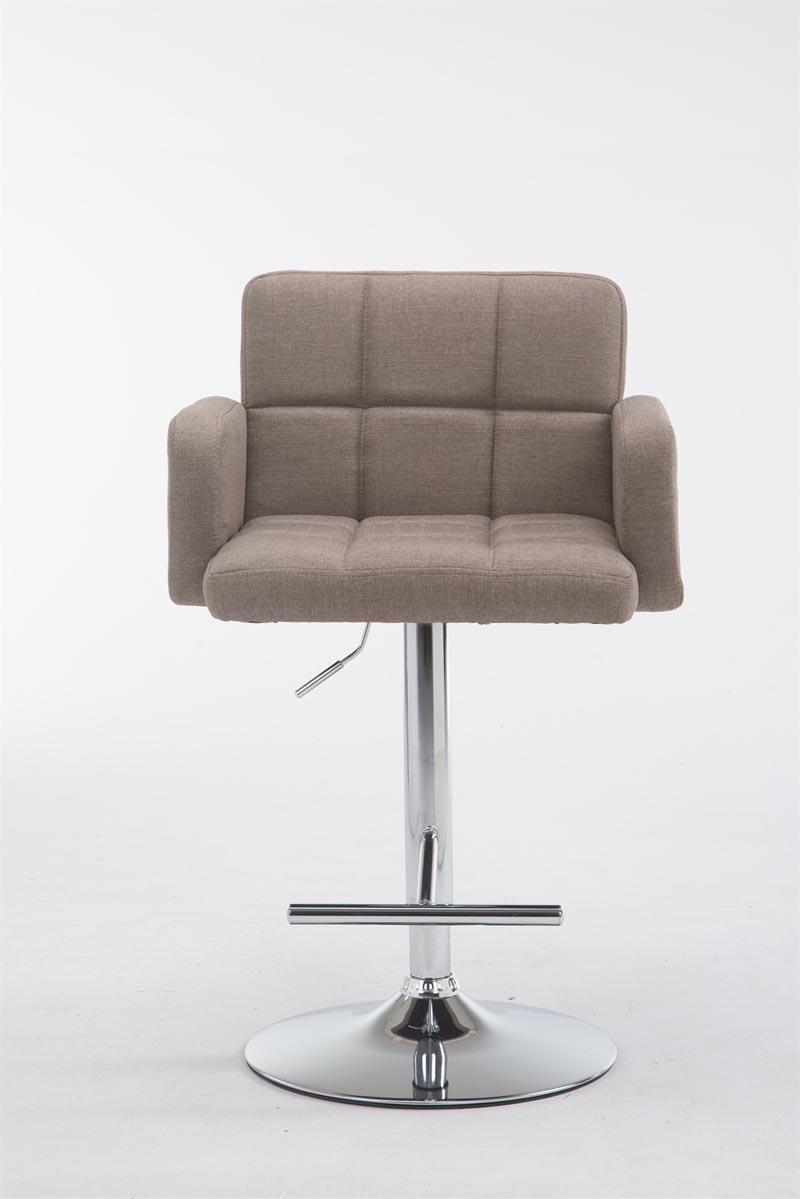Tabouret de bar Los Angeles tissu avec pied en métal