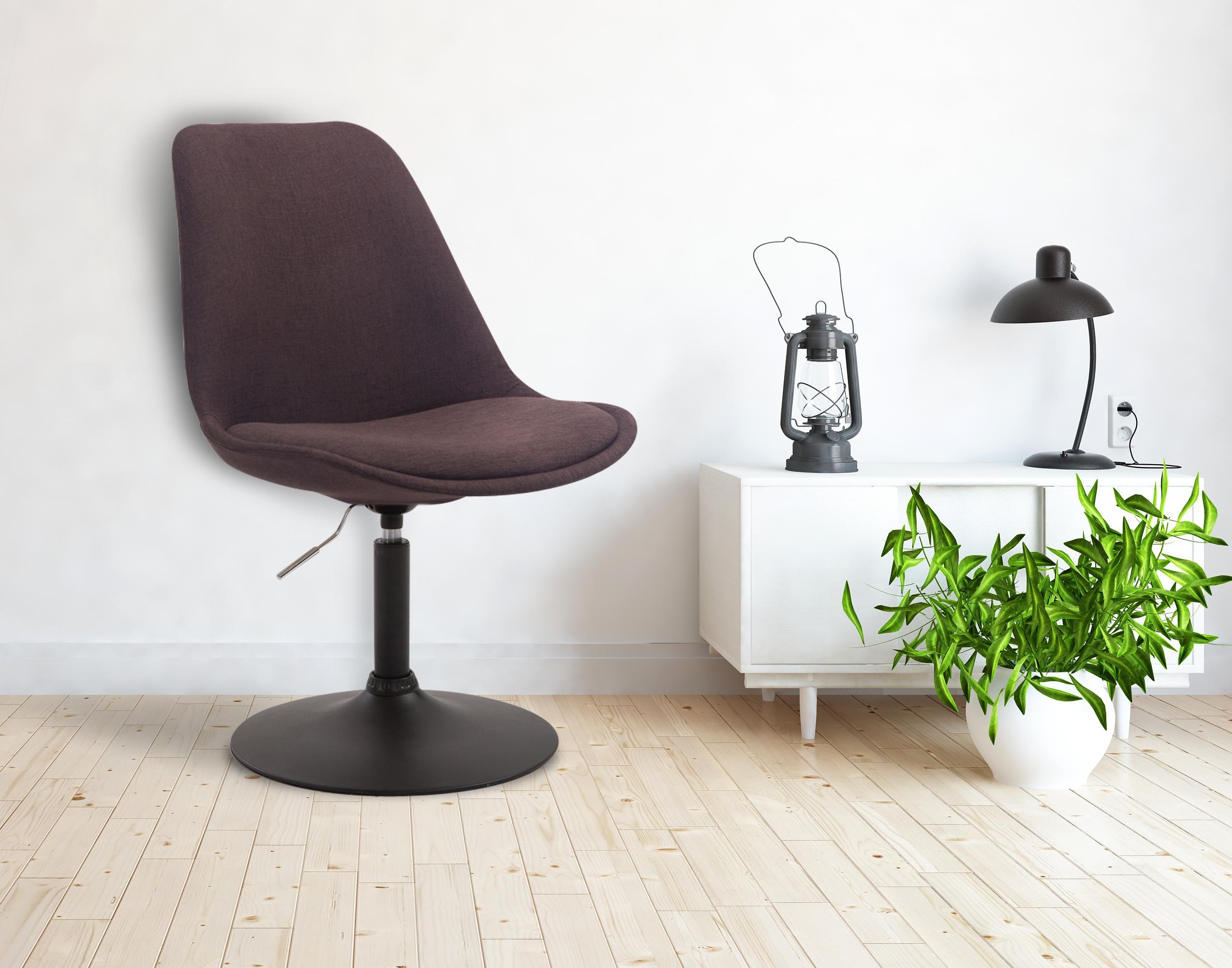 Chaise de salle à manger Maverick tissu avec pied trompette