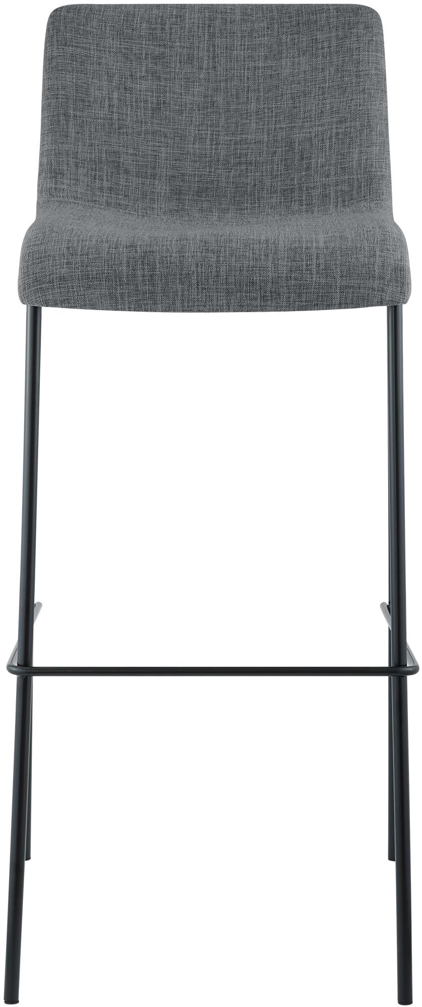 Lot de 2 tabourets de bar Hover en tissu, pieds metalliques