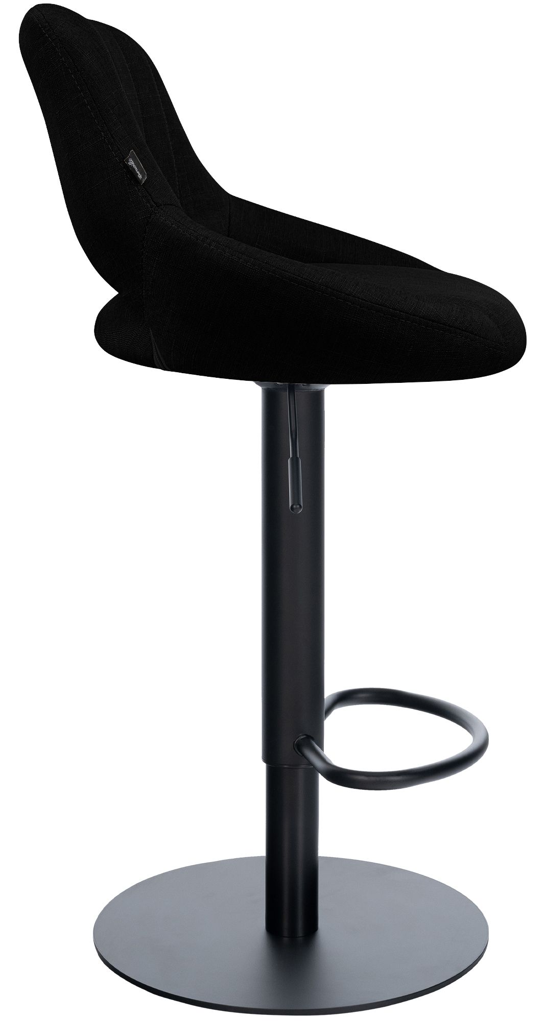 Lot de 2 tabourets de bar Milet noirs avec bases extra lourdes