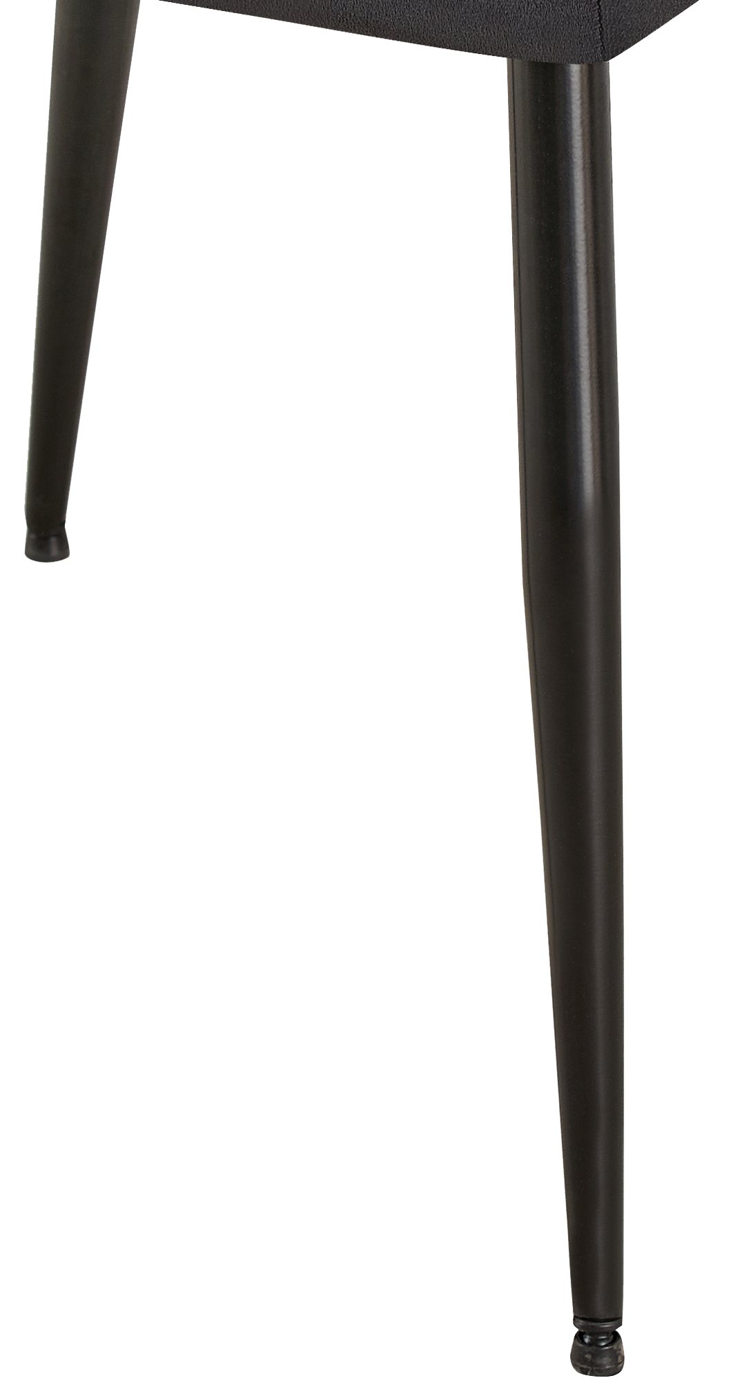 Chaise de salle à manger Emia en Velours avec Piètement en Métal noir