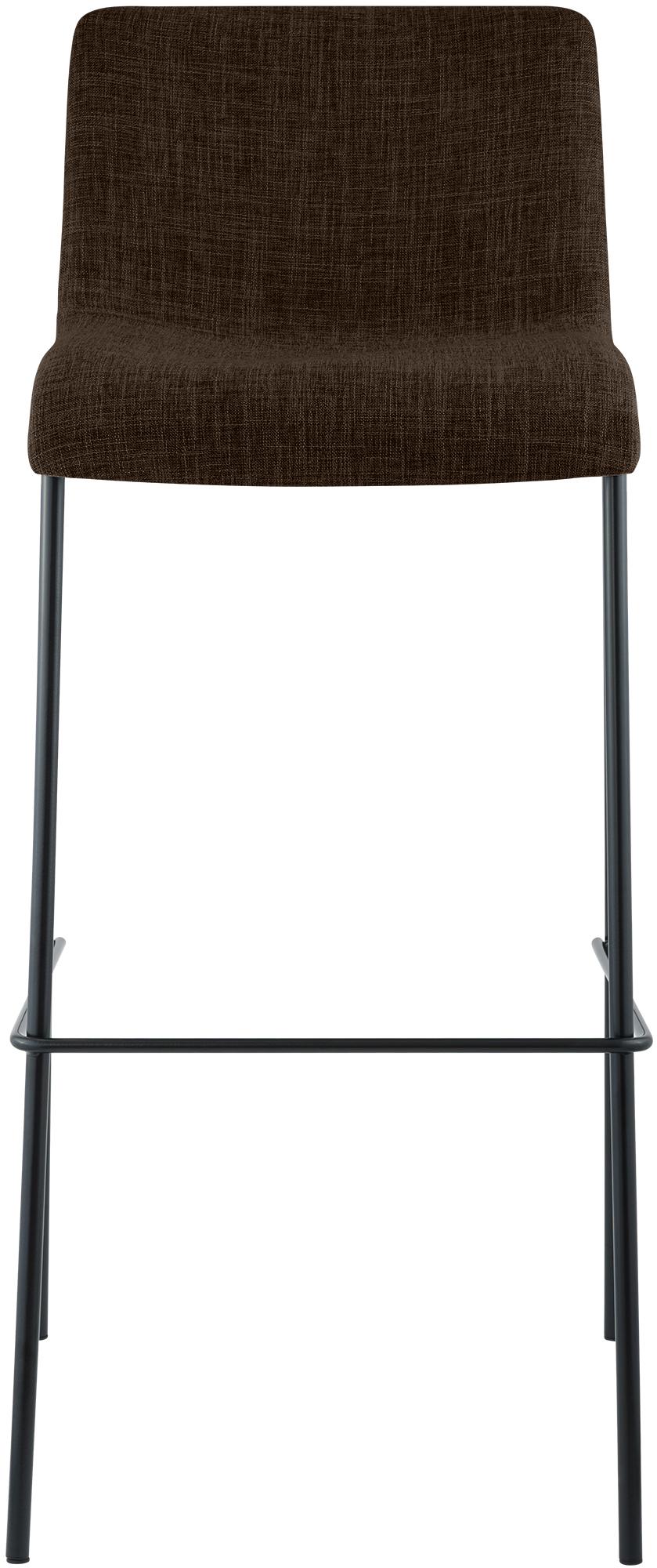 Lot de 2 tabourets de bar Hover en tissu, pieds metalliques