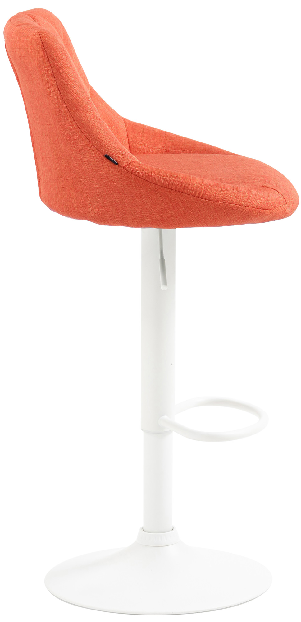 Tabouret de bar Lazio en Tissu Hauteur réglable siège pivotant