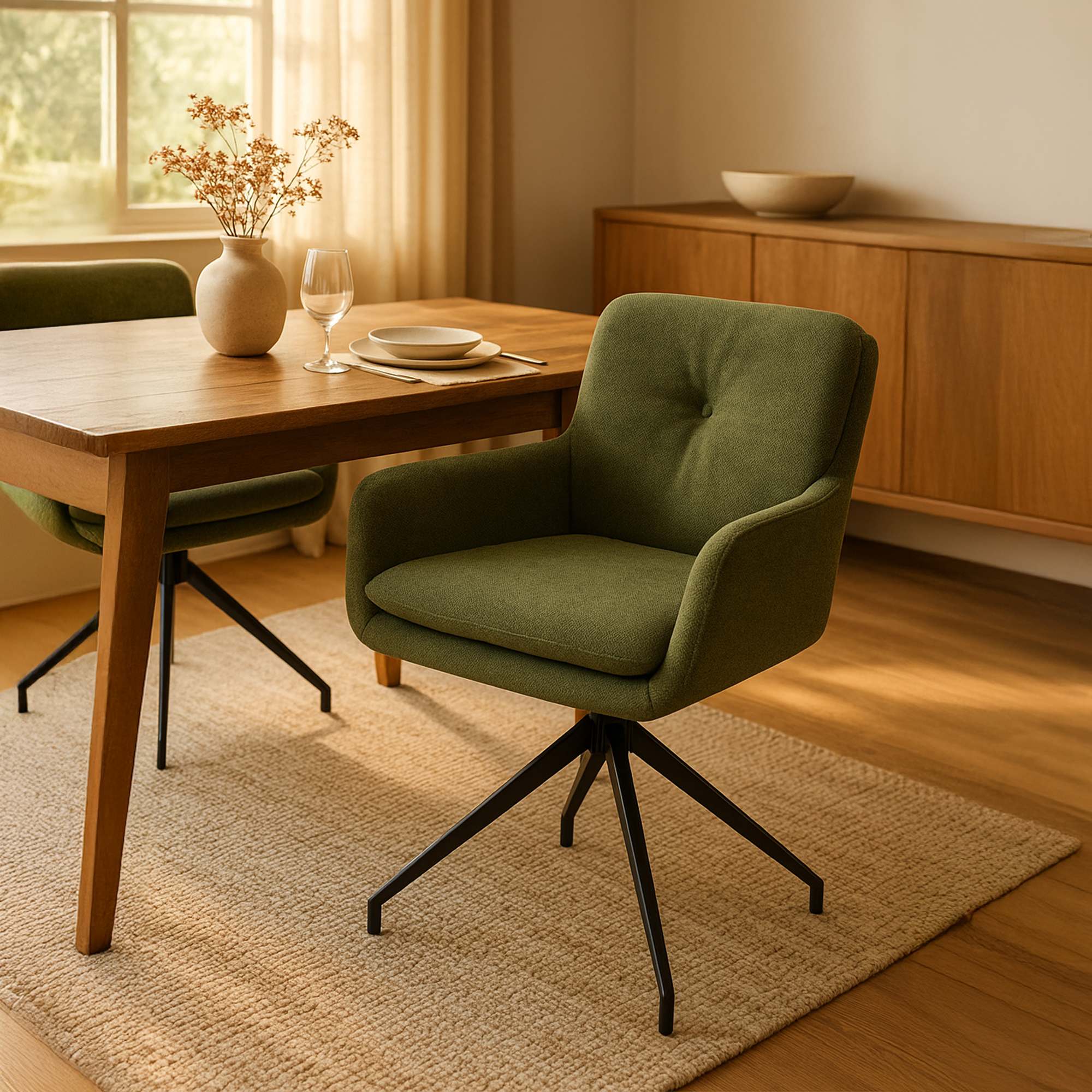 Chaise de salle à manger Pickett en tissu