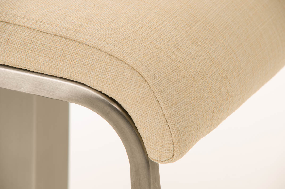 Tabouret de bar Lameng E78 tissu pied en métal