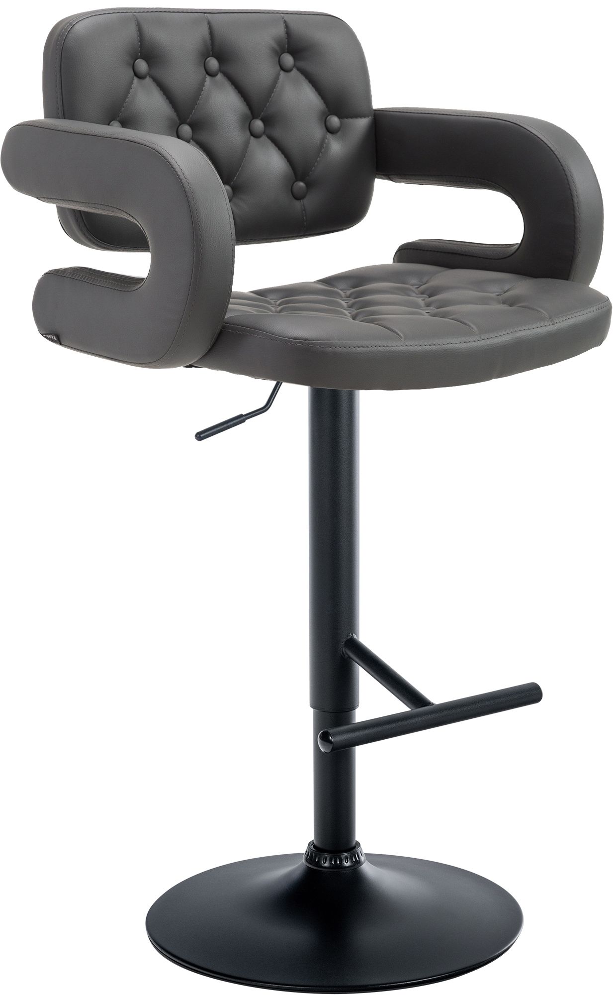 Tabouret de bar Dublin similicuir avec pied en métal