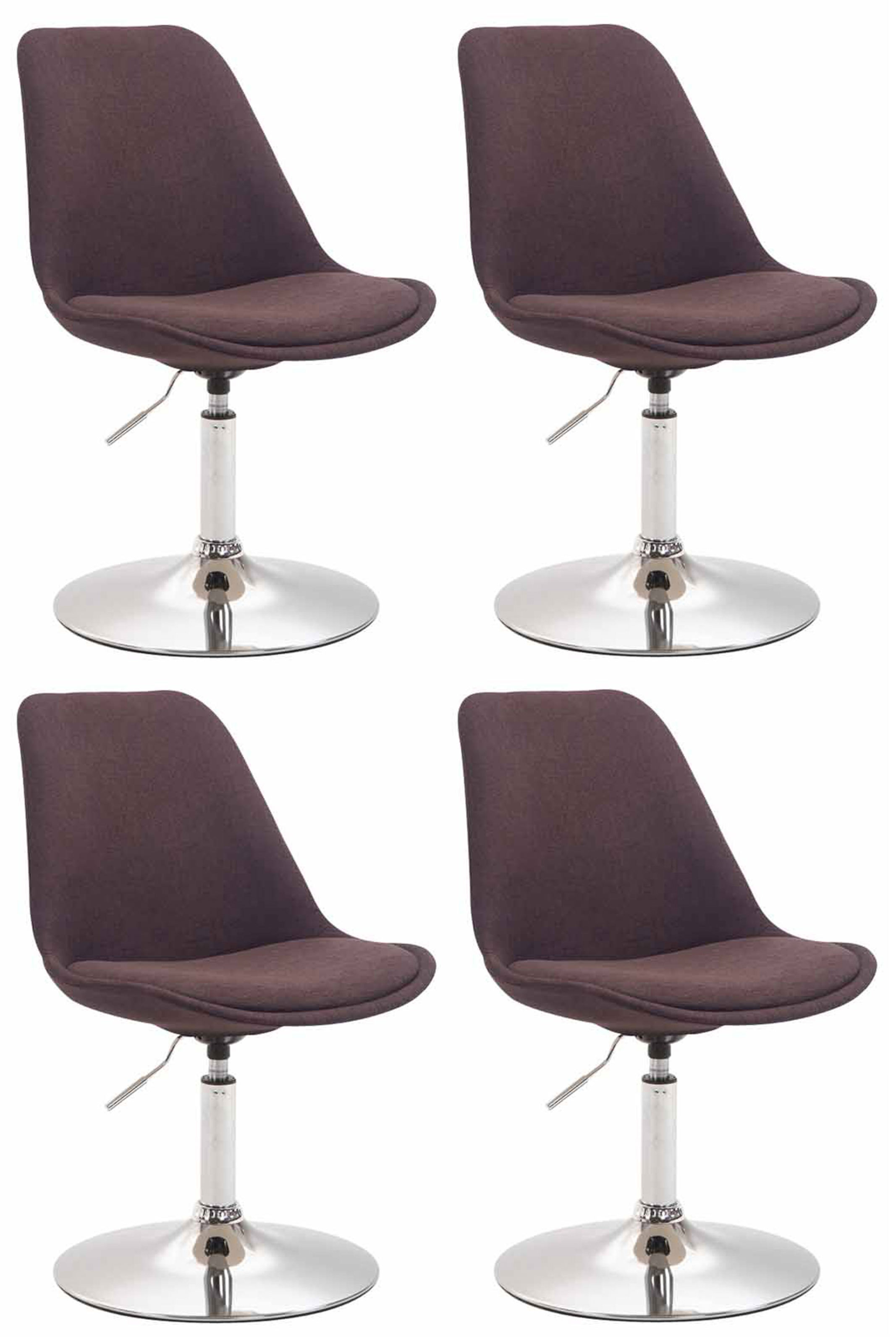 Lot de 4 Chaises de salle à manger Maverick tissu avec pied trompette