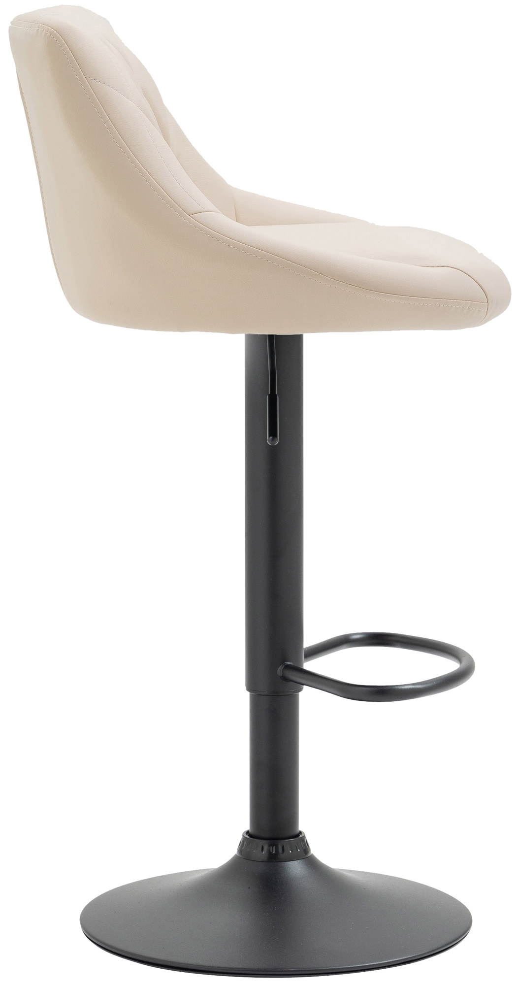 Tabouret de bar Lazio en similicuir avec pied en métal