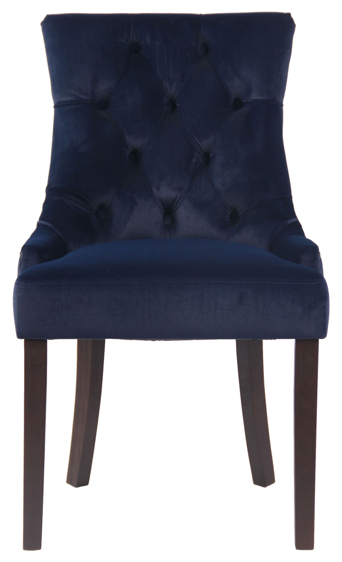 Chaise de salle à manger Aberdeen en Velours avec Piètement en bois d'hévéa