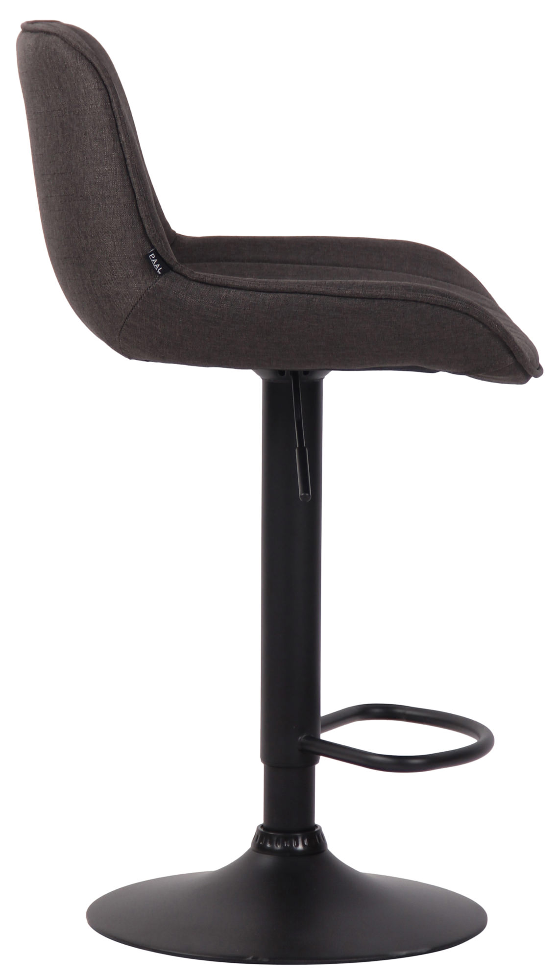Tabouret de bar Lentini en Tissu avec Piètement trompette en Métal
