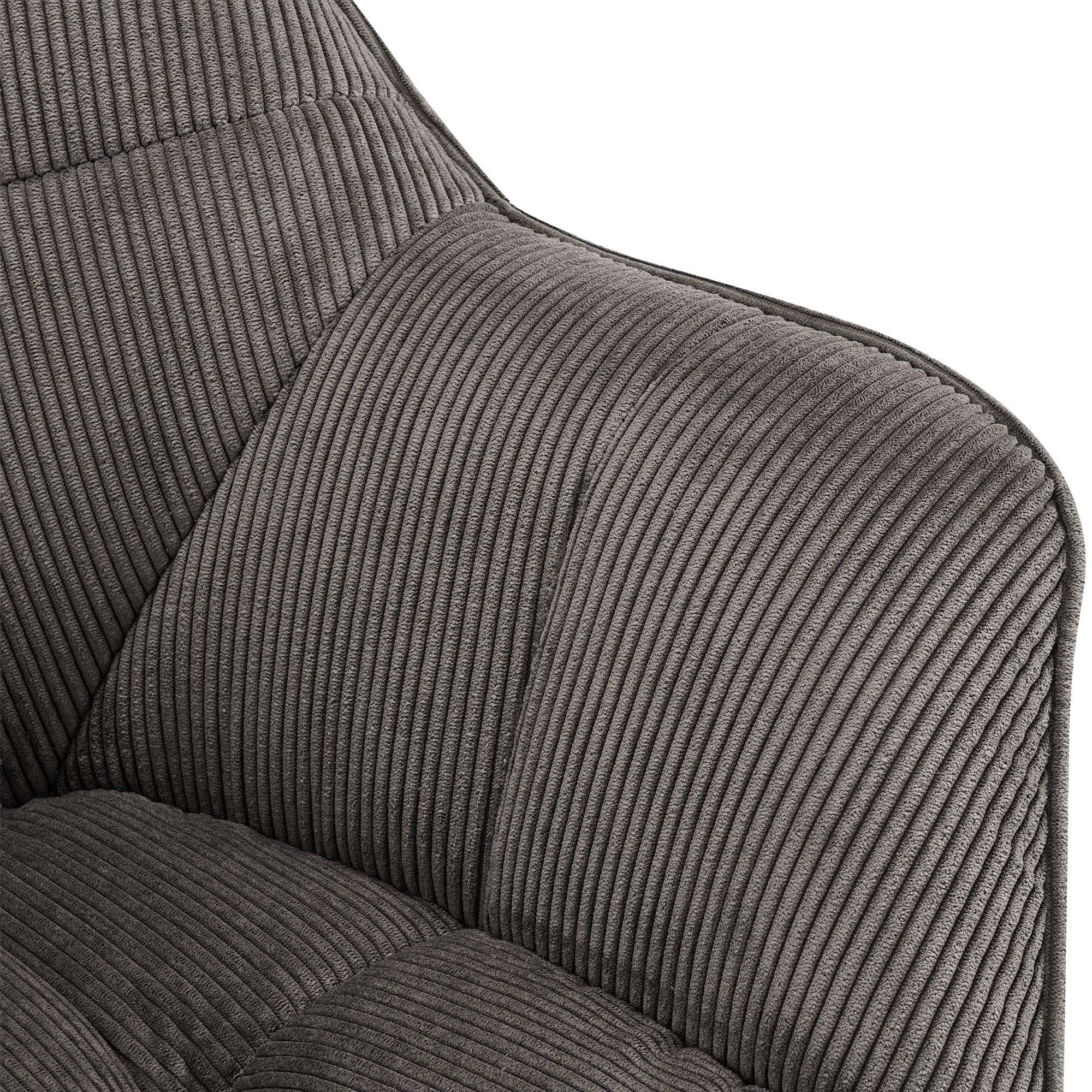 Chaise de salle à manger Milford velours côtelé