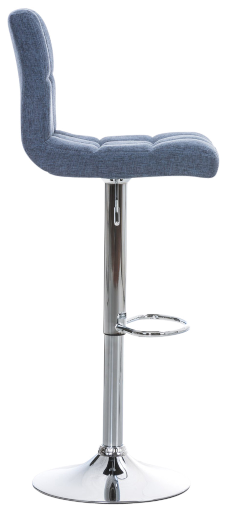 Lot de 2 Tabourets de bar Peru en Tissu Piètement Métal Pivotant et Ajustable
