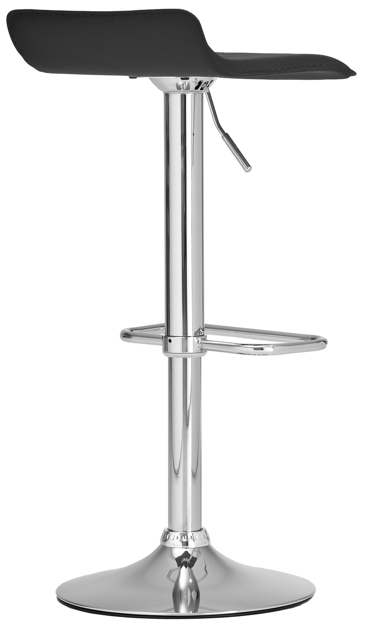 Tabouret de bar Dyn en similicuir avec pied en métal