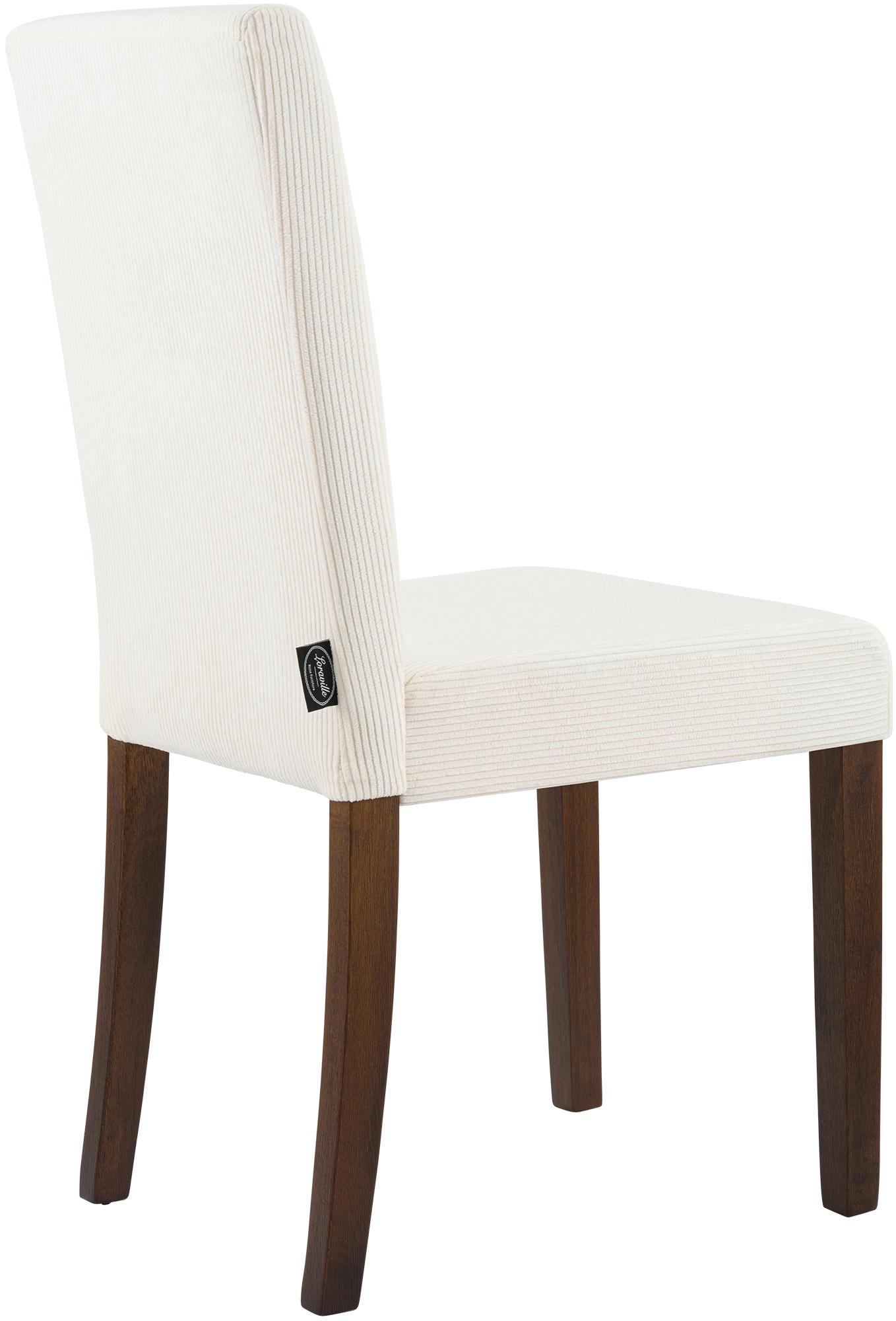 Lot de 2 chaises de salle a manger Ina en velours cotele