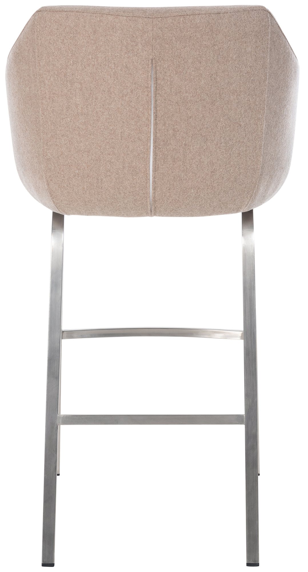 Tabouret de bar Monea feutre avec piètement à quatre pieds