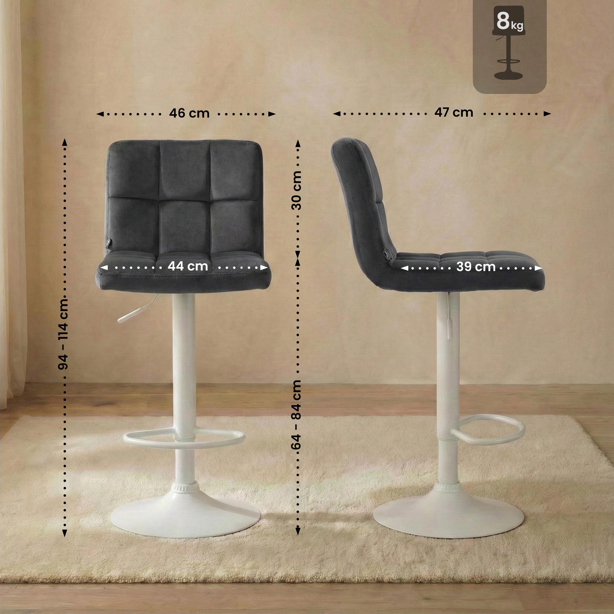 Tabouret de Bar Peru Velours