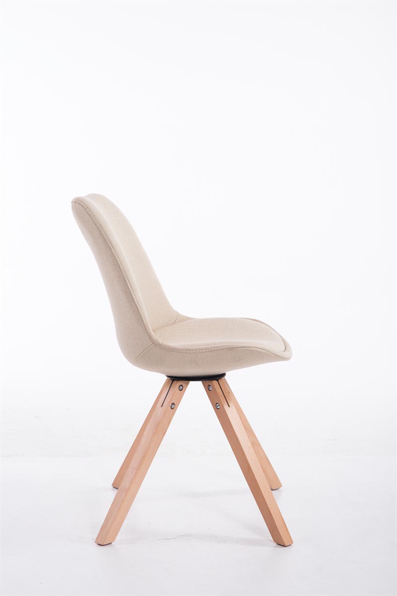 Chaise Toulouse tissu piétement en forme carrée