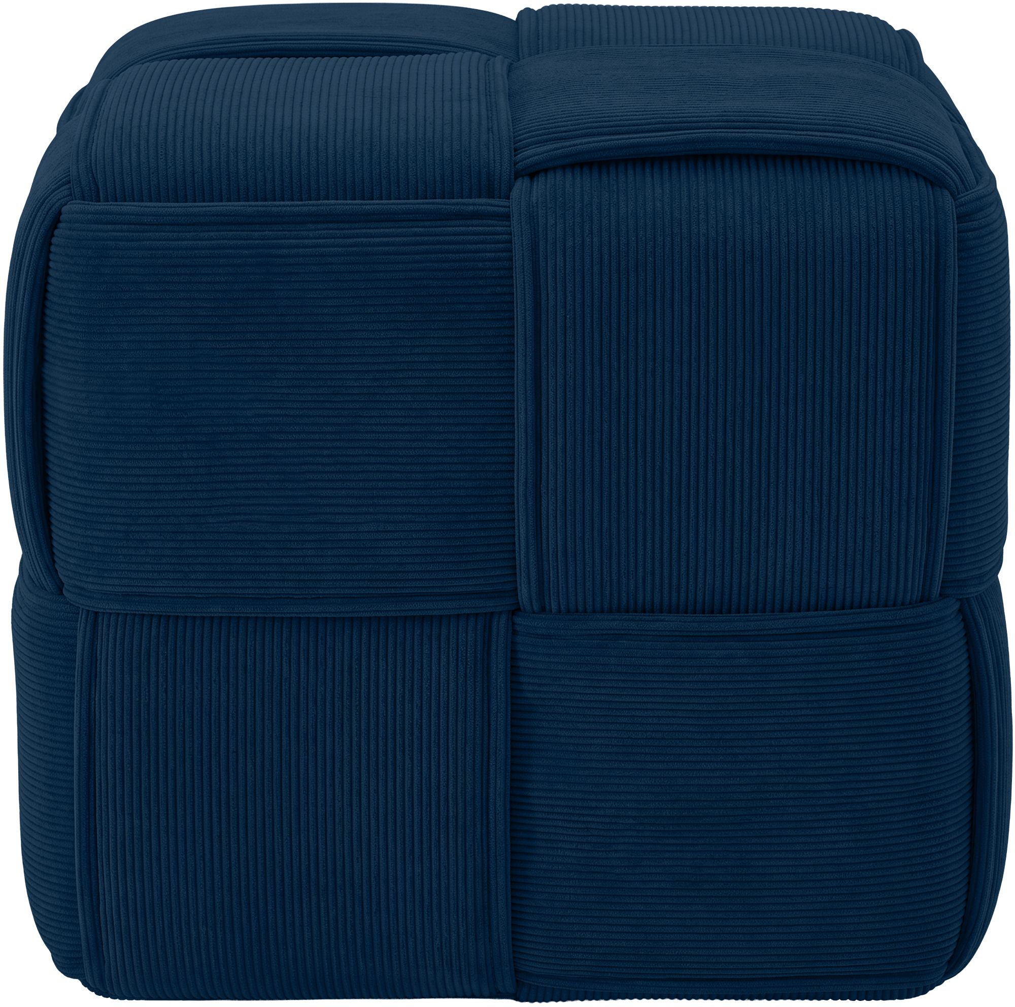 Pouf Forinta en velours côtelé