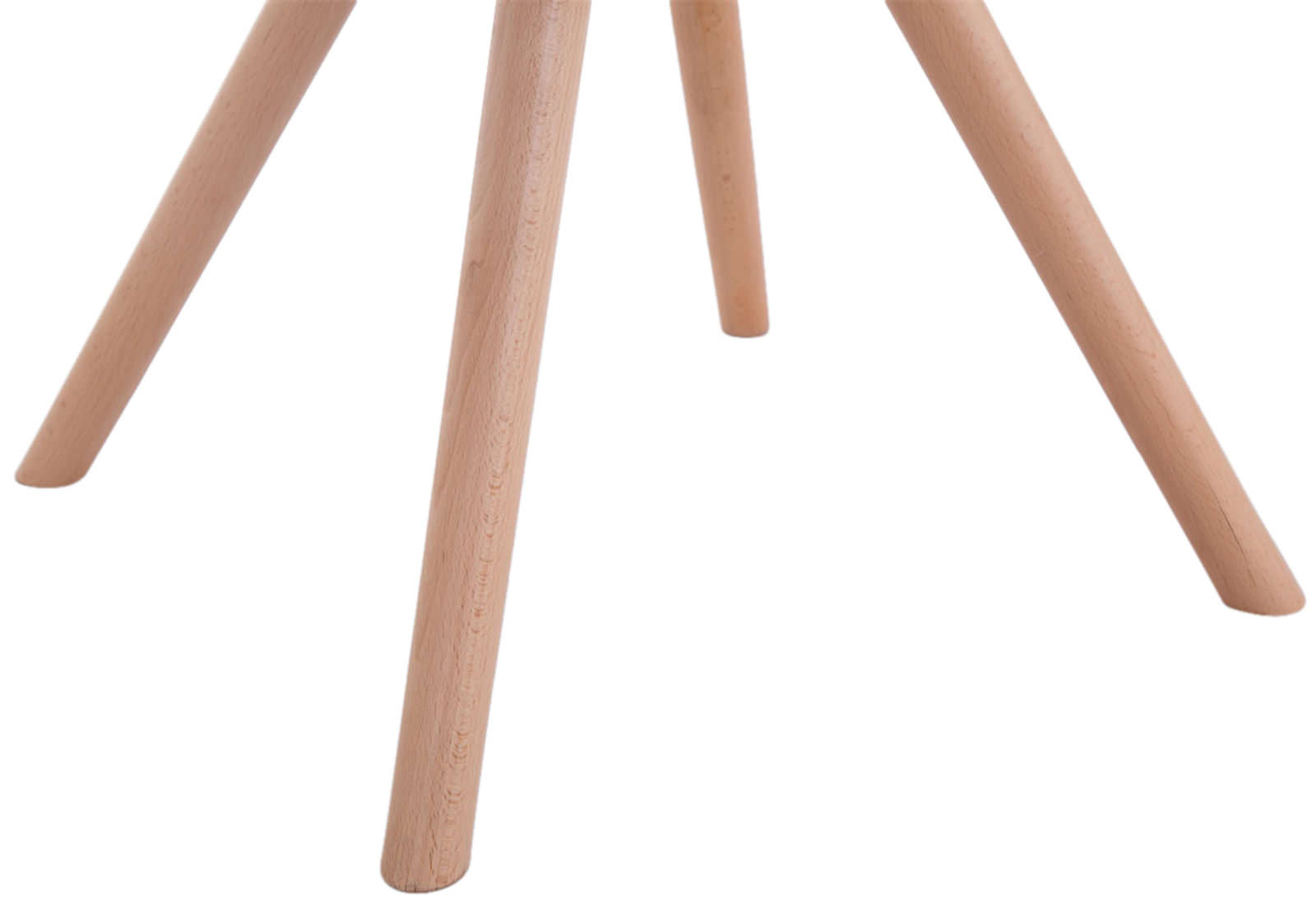 Lot de 4 Chaises de salle à manger Toulouse Tissu Pieds ronds bois