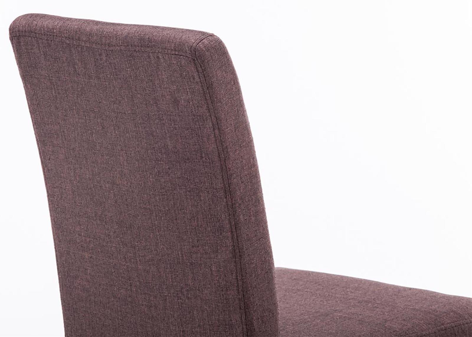 Lot de 4 Chaises de salle à manger Ina Tissu avec pieds en Bois