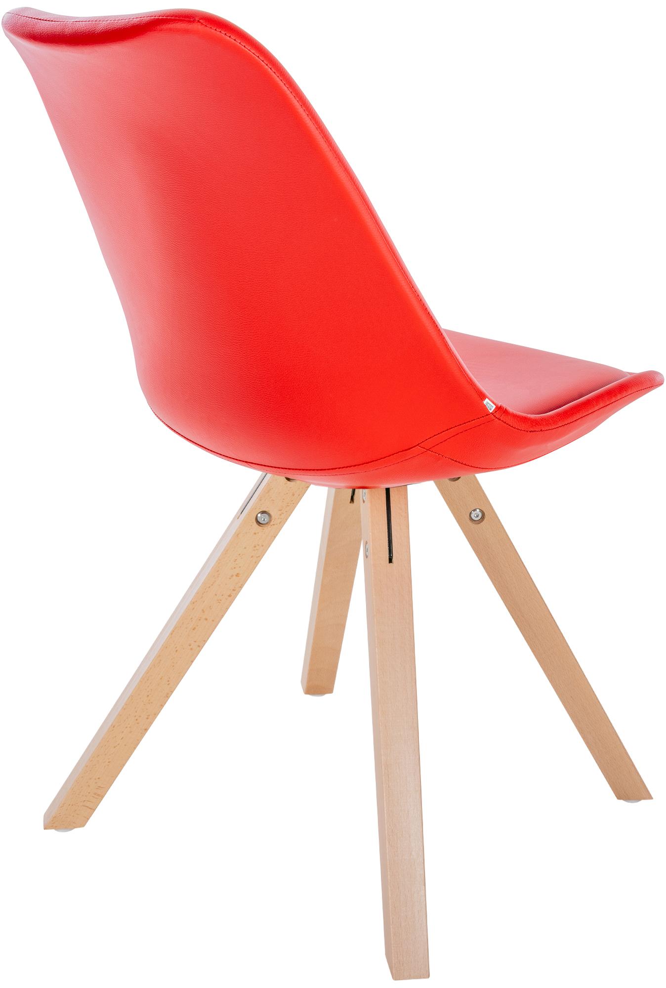 Chaise de salle à manger Sofia en Similicuir avec Pieds en bois