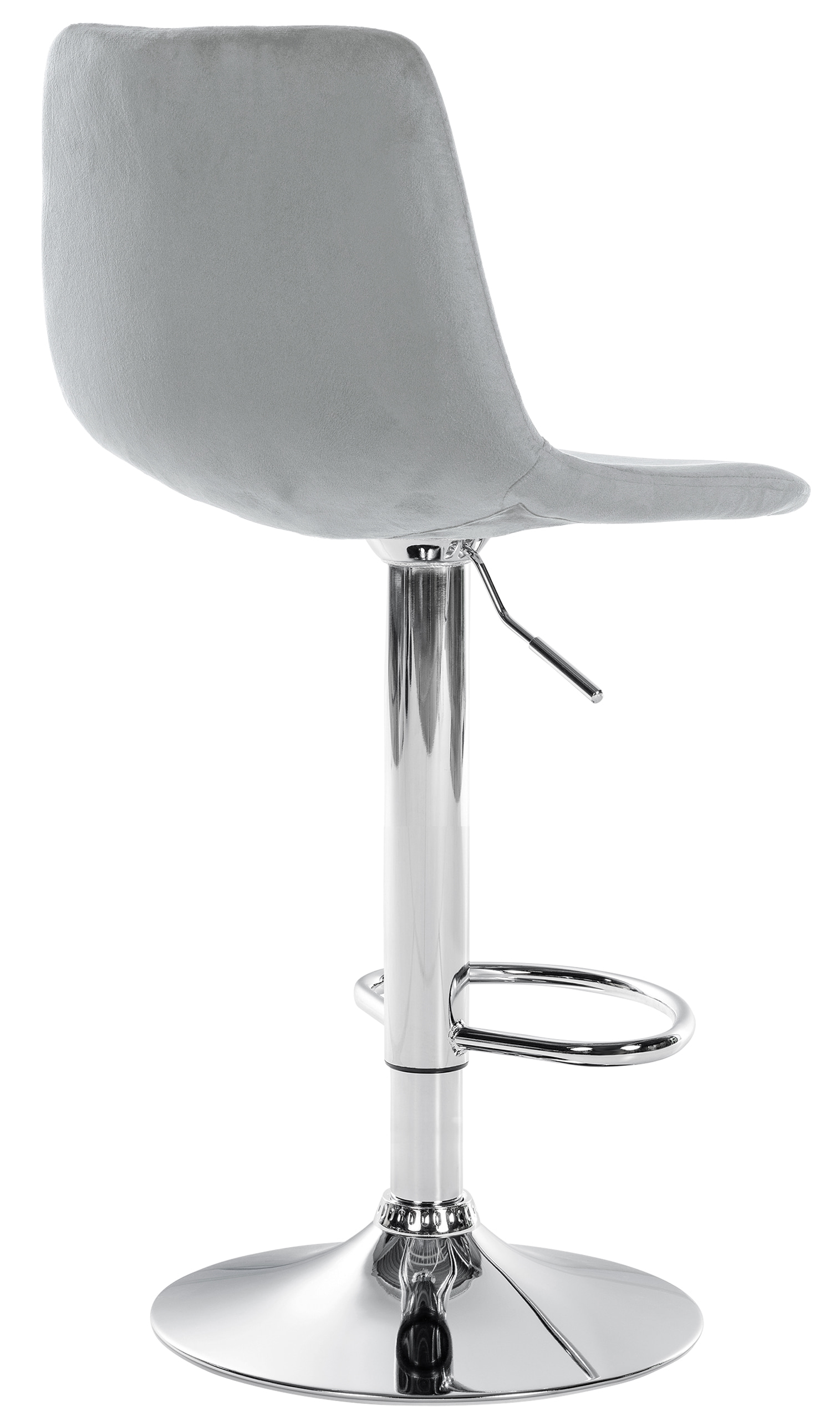 Tabouret de bar Divo en Velours Pied trompette en Métal