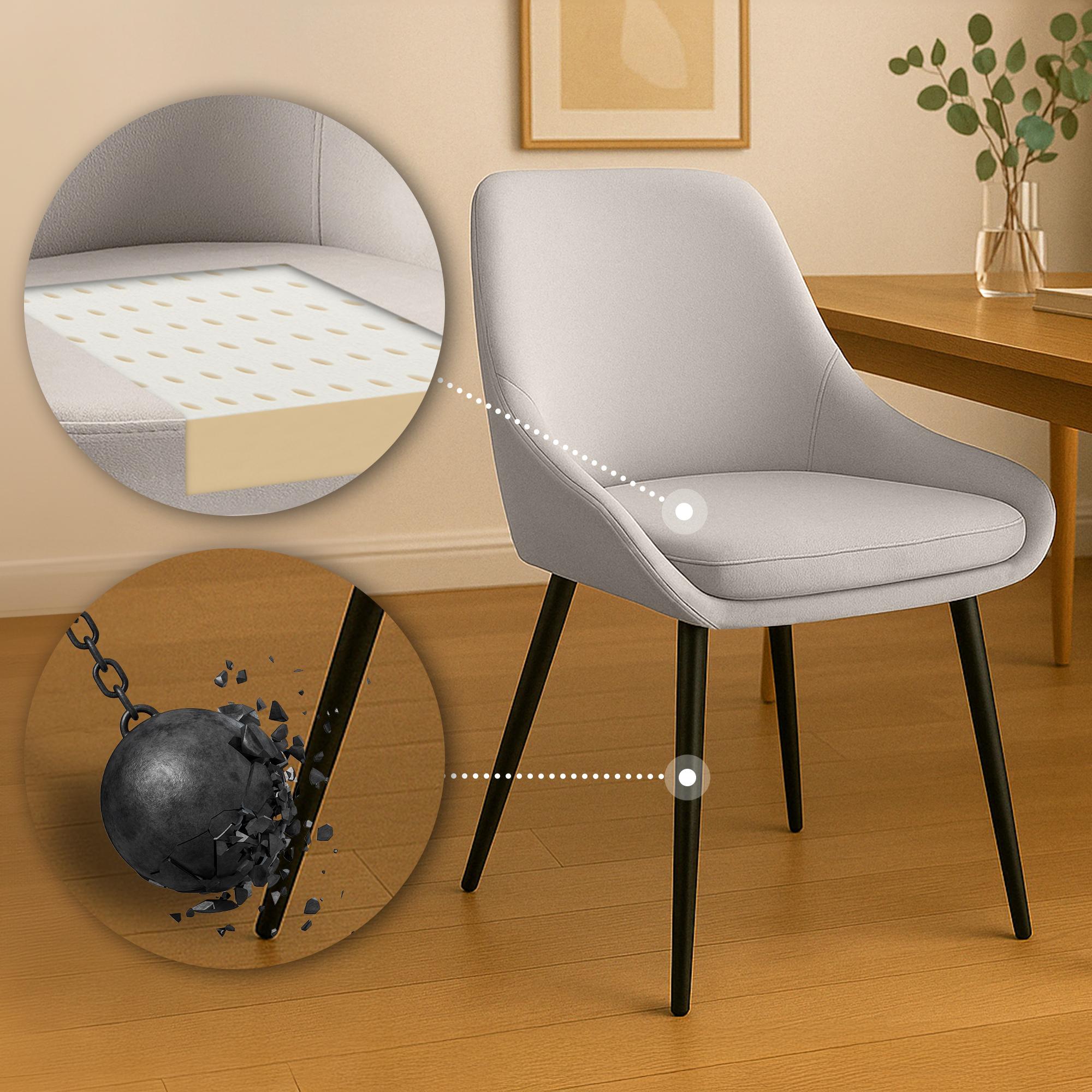 Chaise de salle à manger Elmira velours