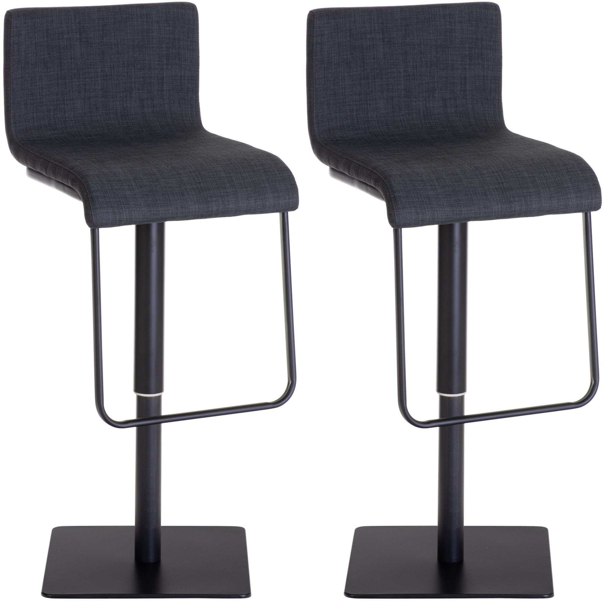 Lot de 2 tabourets de bar Limon en tissu