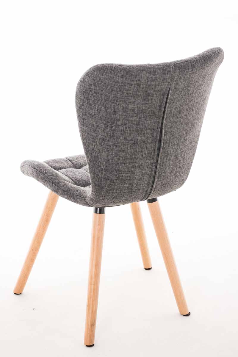 Chaise de salle à manger Elda en tissu rembourré