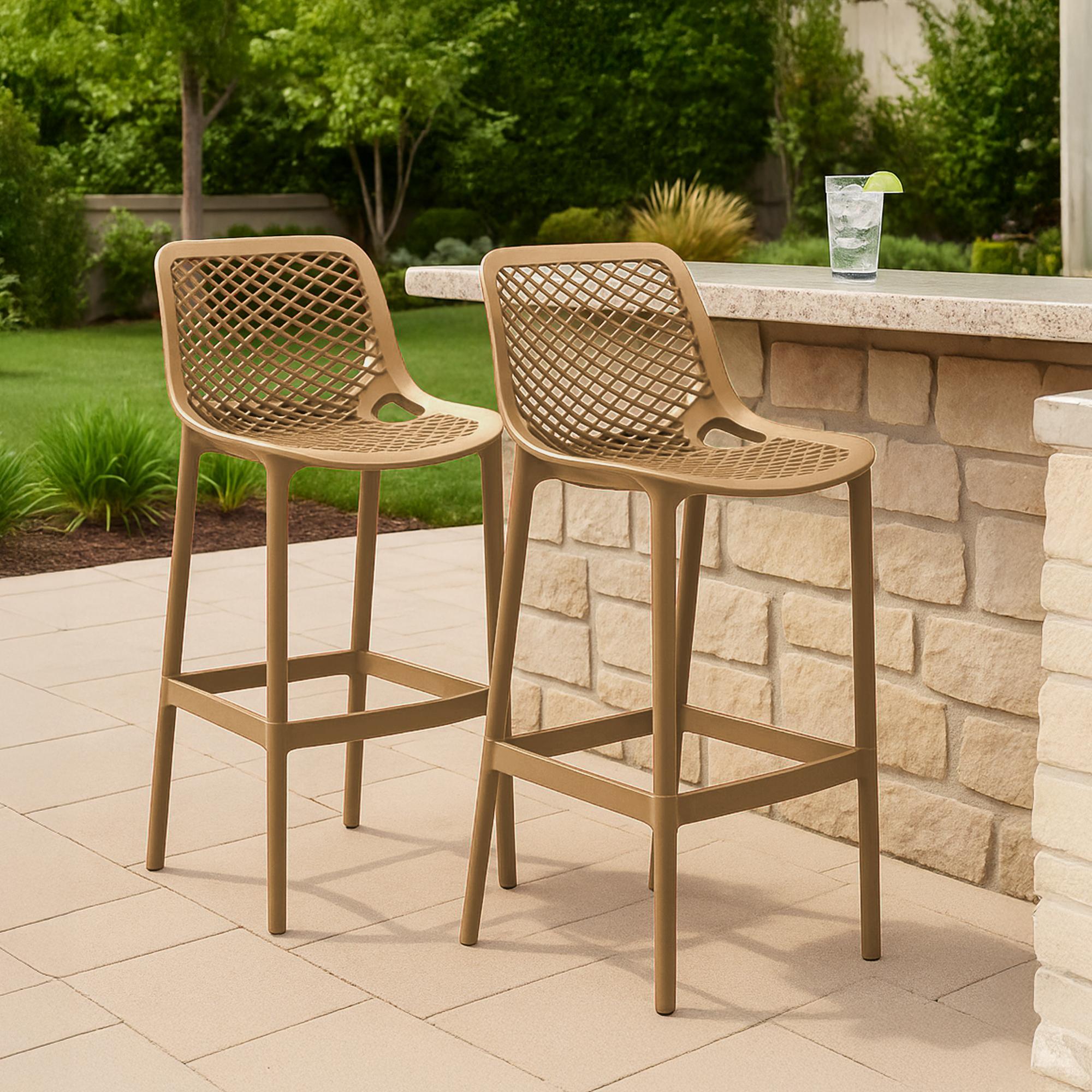 Lot de 2 tabourets de bar extérieurs Air