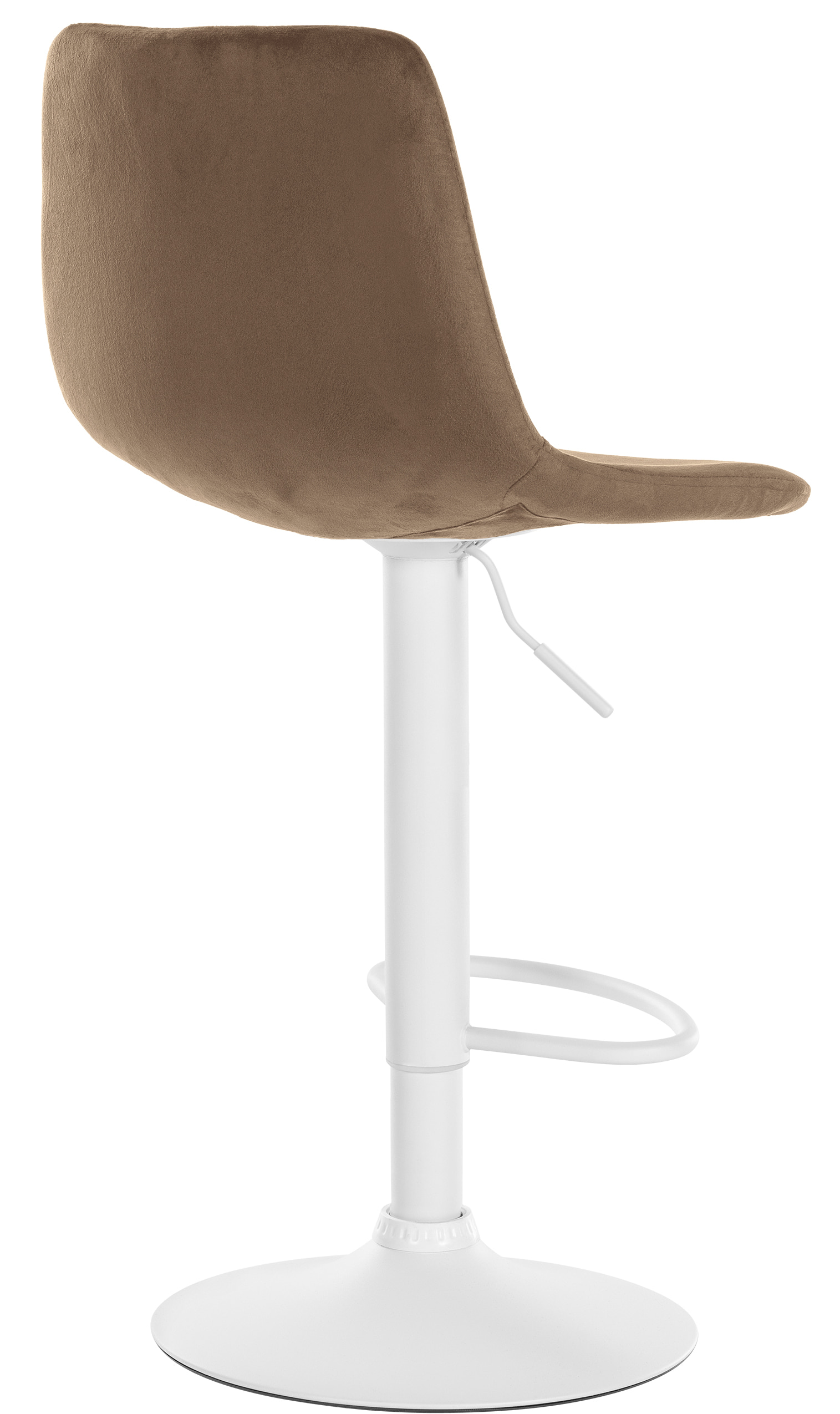 Tabouret de bar Divo en Velours Pied trompette en Métal
